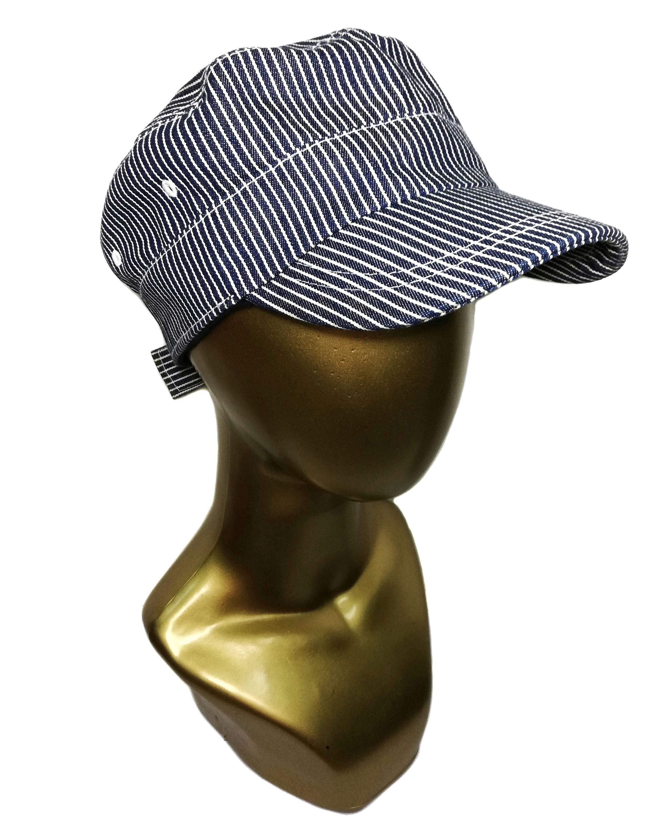 Japanese Brand 🔥Union Made Fab Work Wear Hickory Stripe Railroad Cap🔥 Size ONE SIZE - 1 Thumbnail