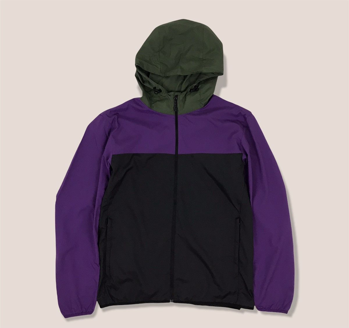 image of J W Anderson x Uniqlo J.w.anderson Hoodie Windbreaker Jacket in Black/Blue, Men's (Size XL)