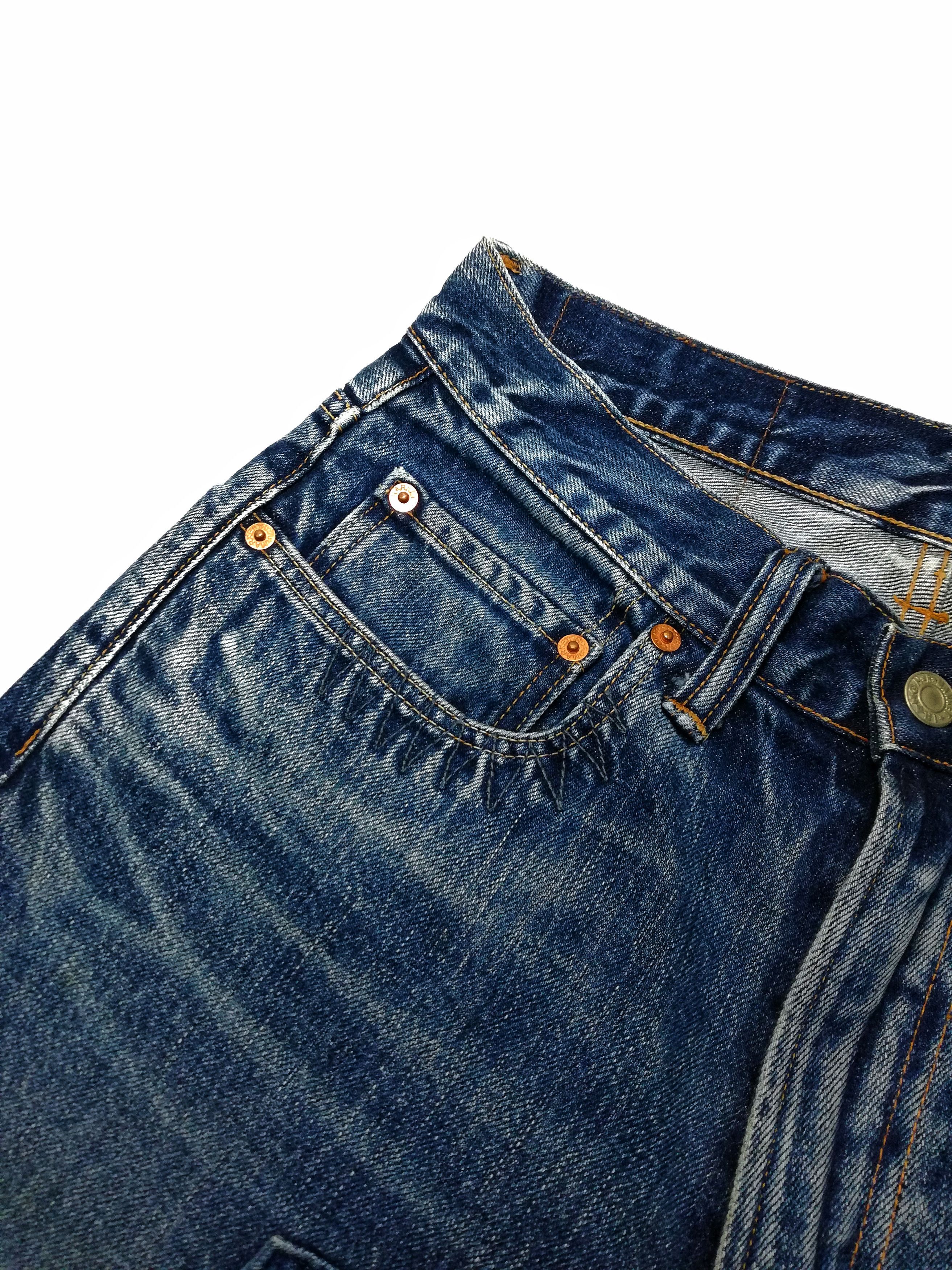 Blue Blue Japan × Indigo × Japanese Brand 🔥GRAIL 🇯🇵 BBJ Hrm Patchwork Boro Denim Light Colour🔥 Size US 29 - 7 Thumbnail