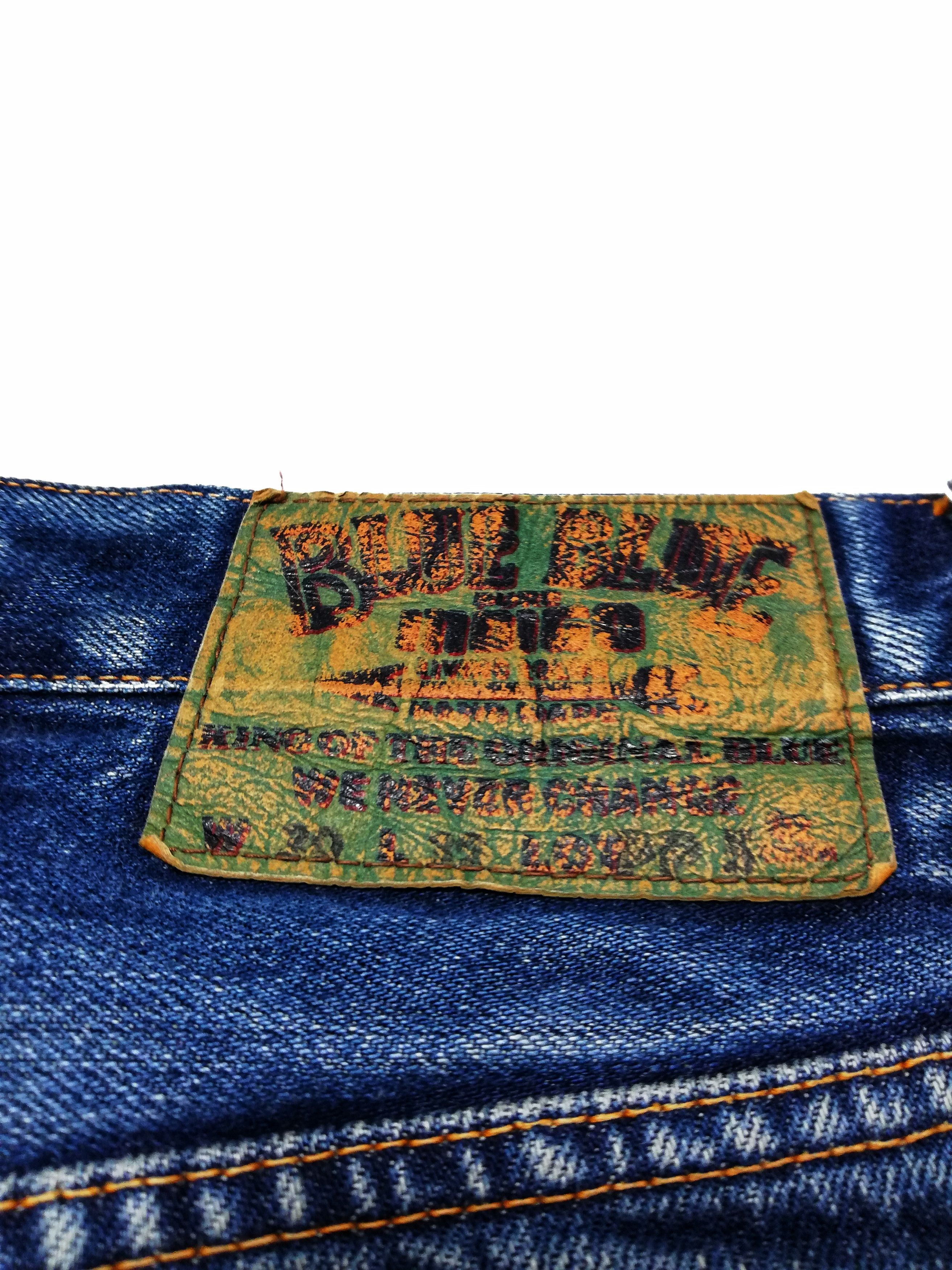 Blue Blue Japan × Indigo × Japanese Brand 🔥GRAIL 🇯🇵 BBJ Hrm Patchwork Boro Denim Light Colour🔥 Size US 29 - 19 Thumbnail