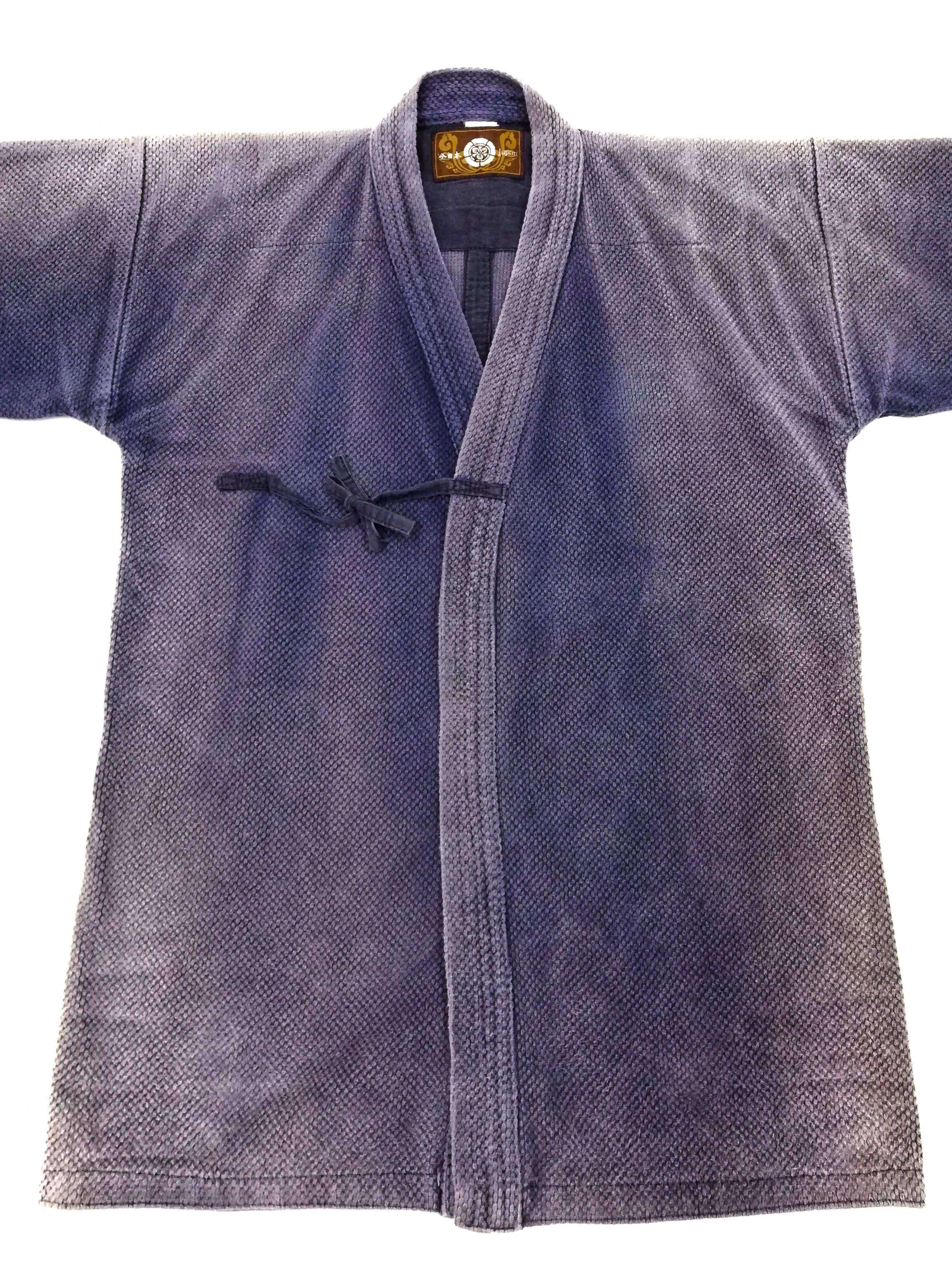 Indigo × Japanese Brand 🔥Indigo Dyed Sashiko Noragi Kimono Visvim Style Design🔥 Size US S / EU 44-46 / 1 - 3 Thumbnail