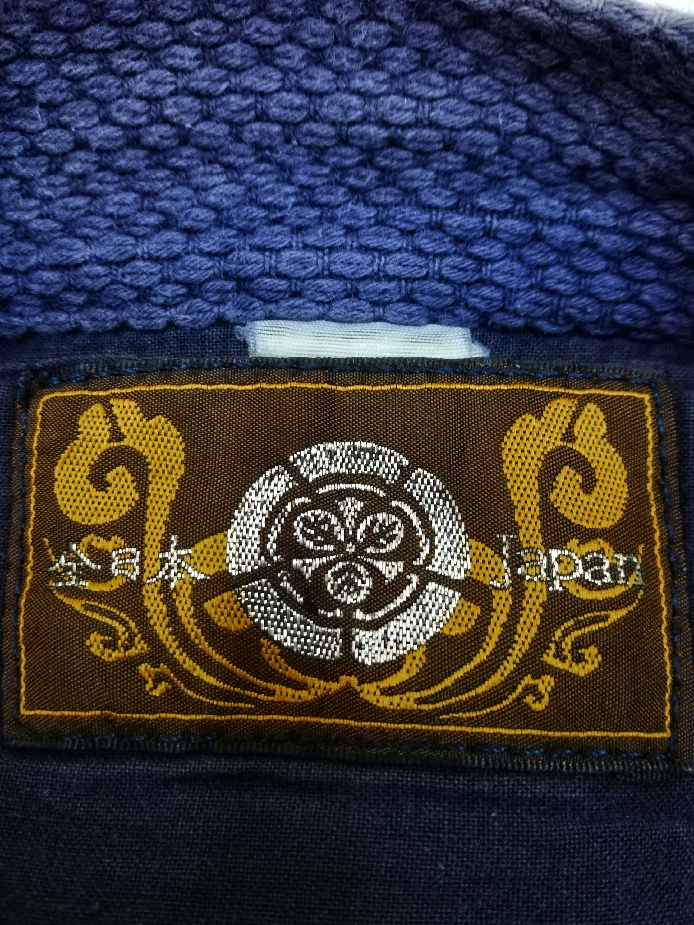 Indigo × Japanese Brand 🔥Indigo Dyed Sashiko Noragi Kimono Visvim Style Design🔥 Size US S / EU 44-46 / 1 - 6 Thumbnail