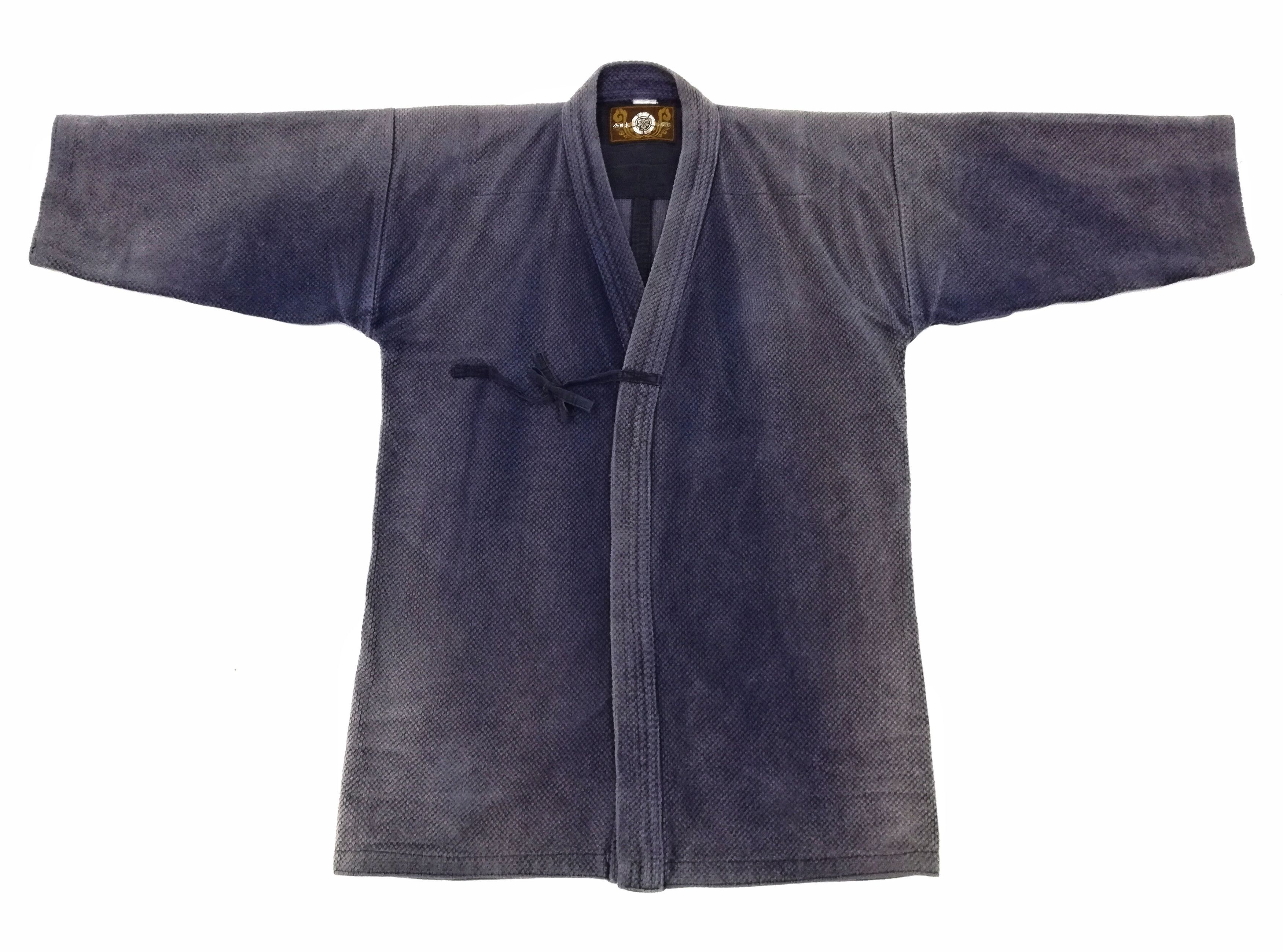 Indigo × Japanese Brand 🔥Indigo Dyed Sashiko Noragi Kimono Visvim Style Design🔥 Size US S / EU 44-46 / 1 - 2 Thumbnail