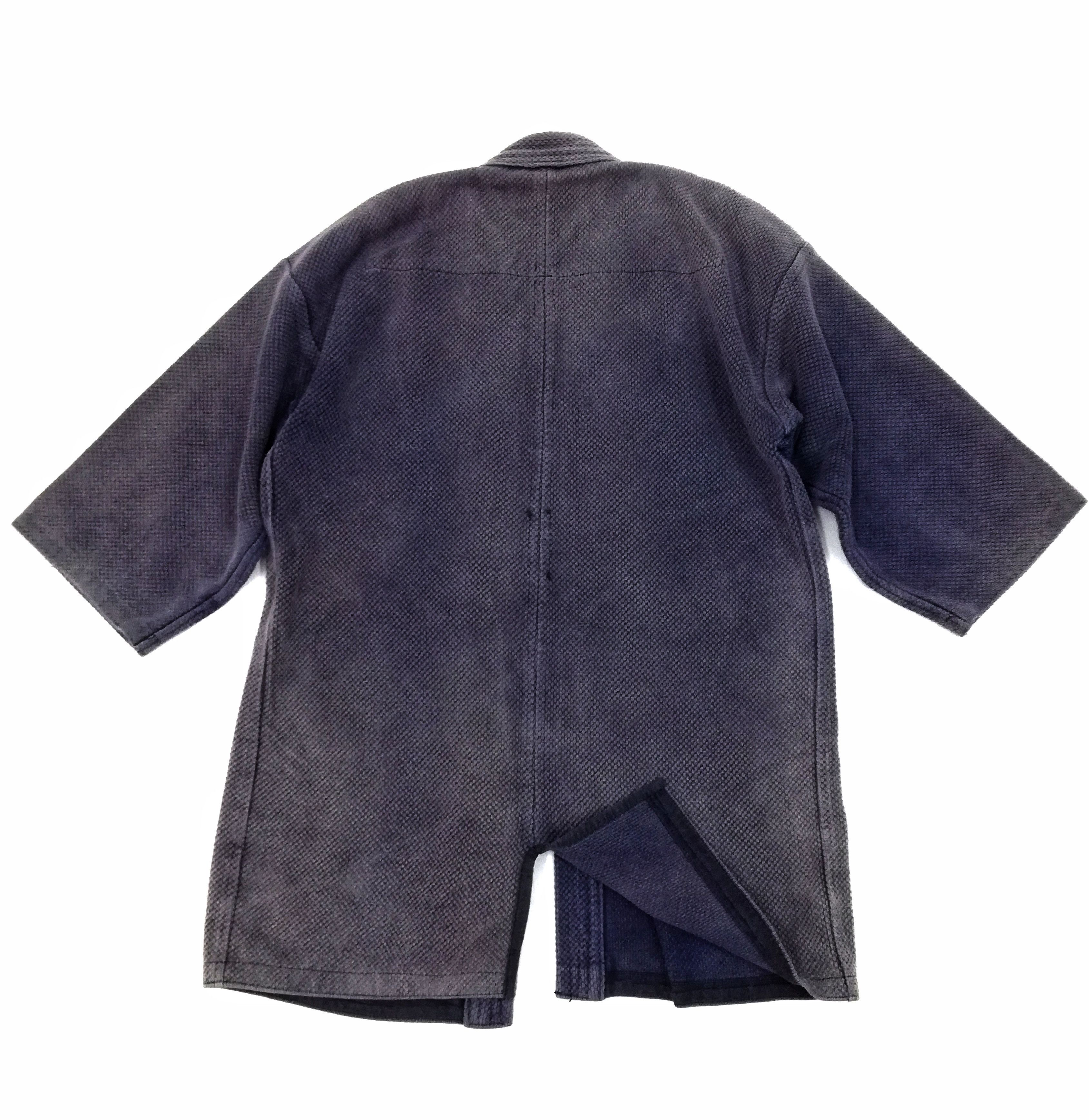 Indigo × Japanese Brand 🔥Indigo Dyed Sashiko Noragi Kimono Visvim Style Design🔥 Size US S / EU 44-46 / 1 - 11 Thumbnail