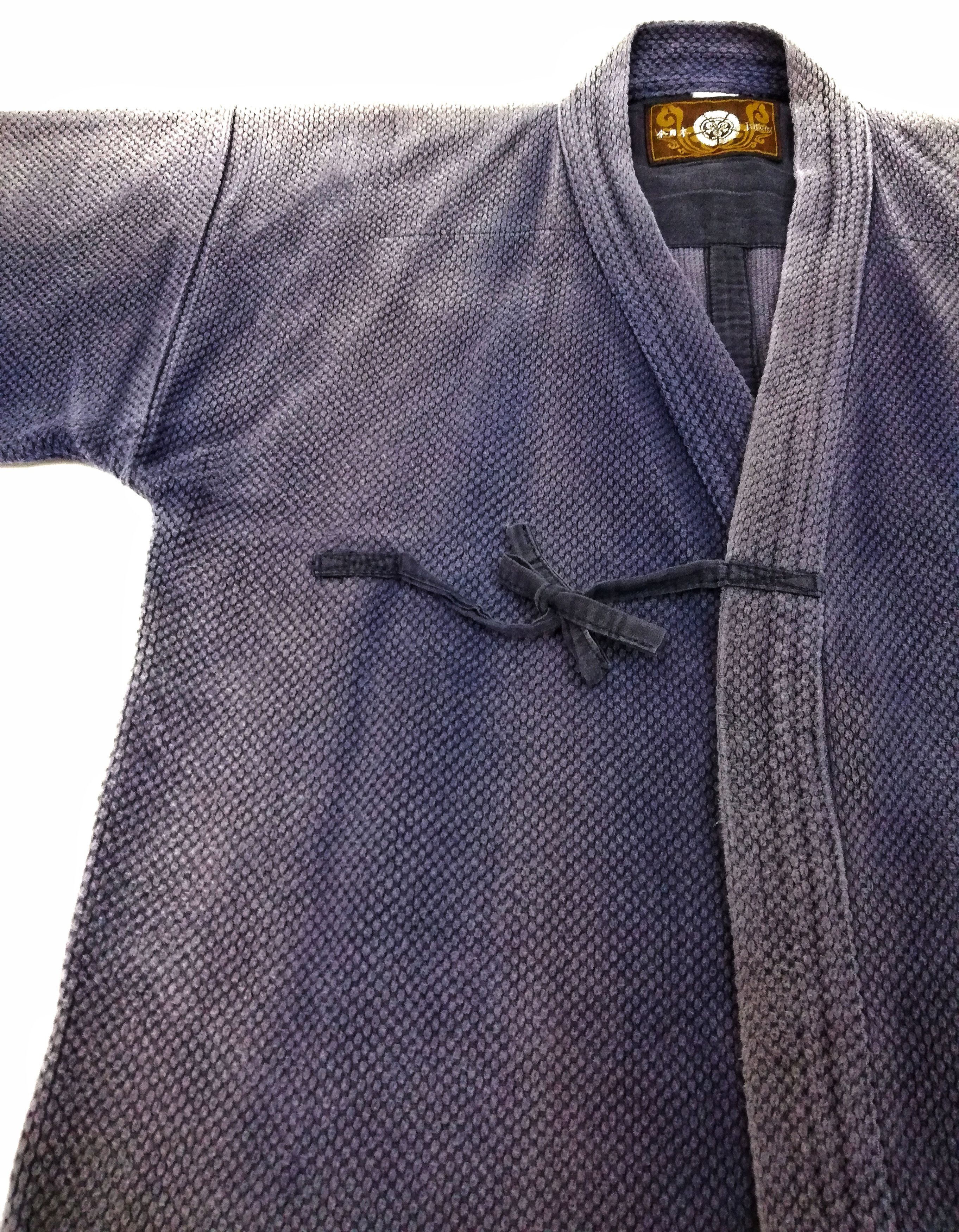 Indigo × Japanese Brand 🔥Indigo Dyed Sashiko Noragi Kimono Visvim Style Design🔥 Size US S / EU 44-46 / 1 - 4 Thumbnail