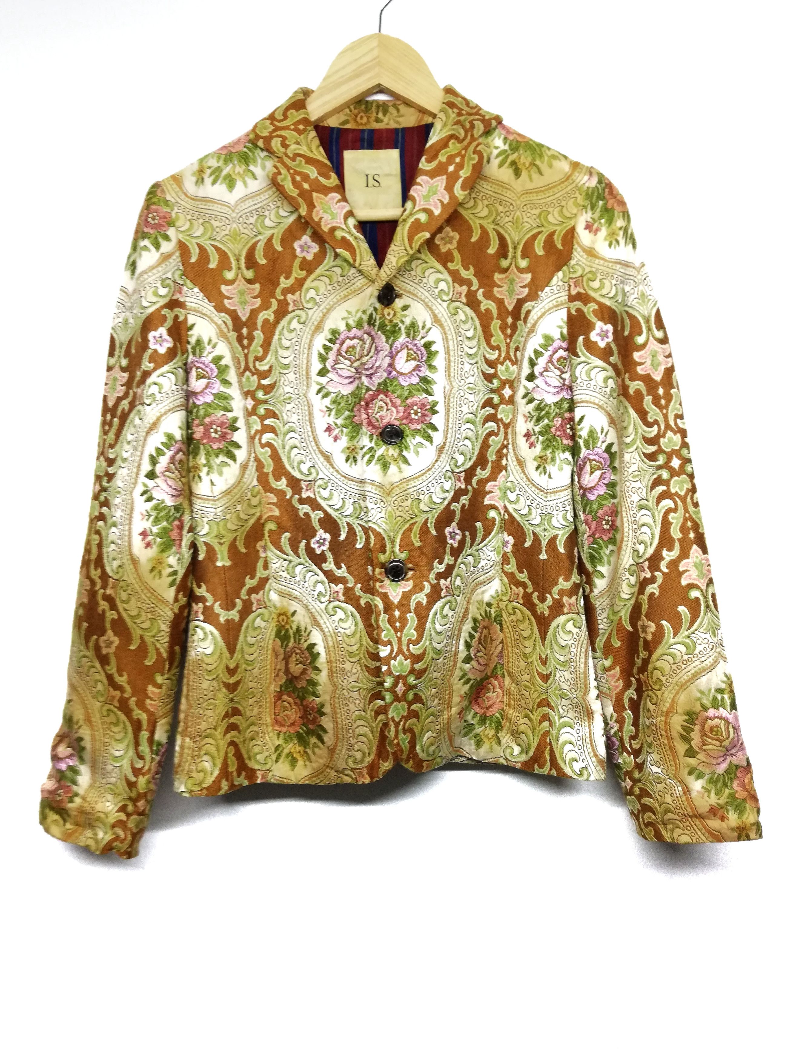 Issey Miyake 🔥DOPE Sunao Kuwahara By Issey Miyake Floral Abstract Coat Size US XXS / EU 40 - 4 Thumbnail