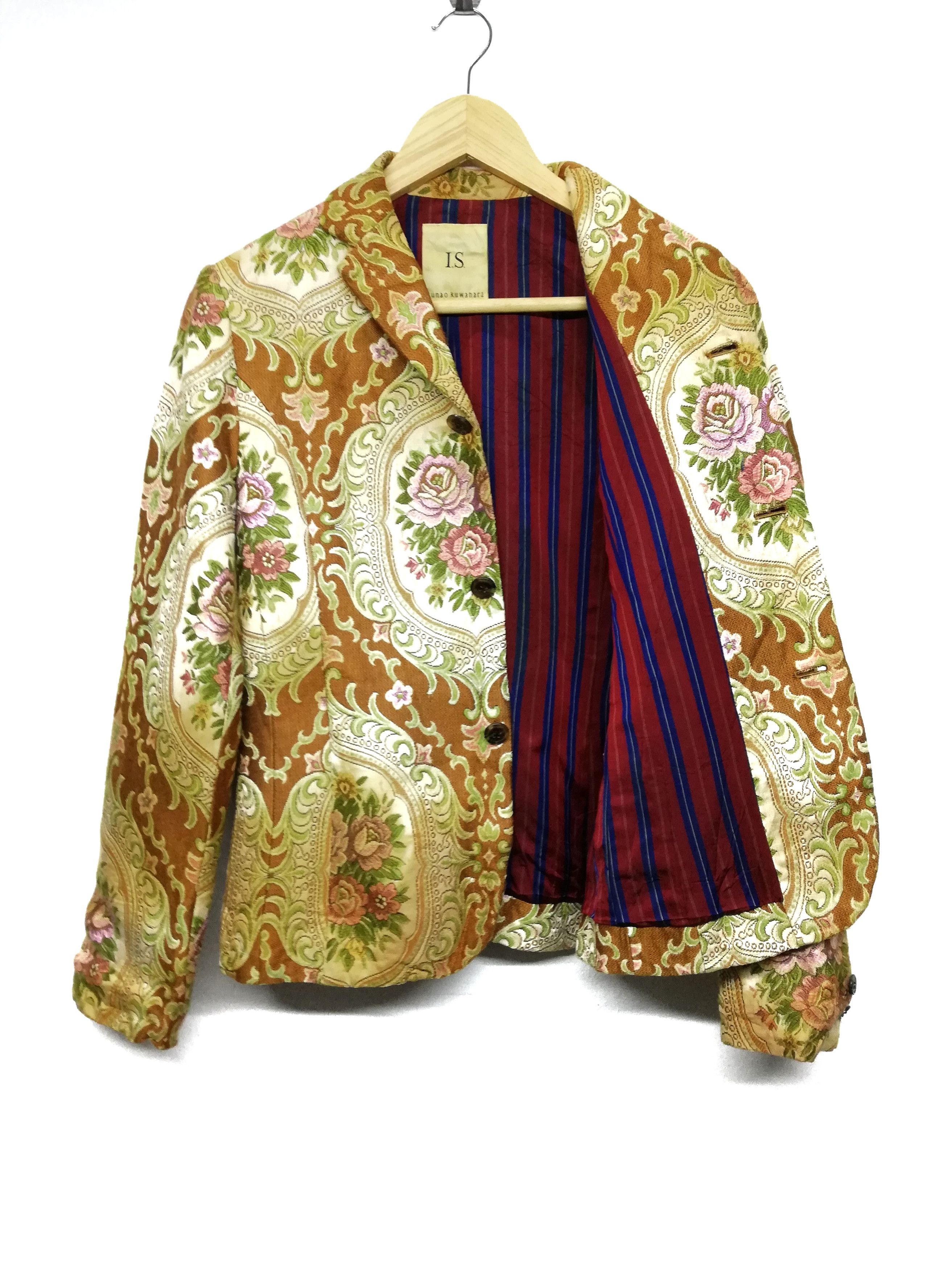 Issey Miyake 🔥DOPE Sunao Kuwahara By Issey Miyake Floral Abstract Coat Size US XXS / EU 40 - 2 Thumbnail