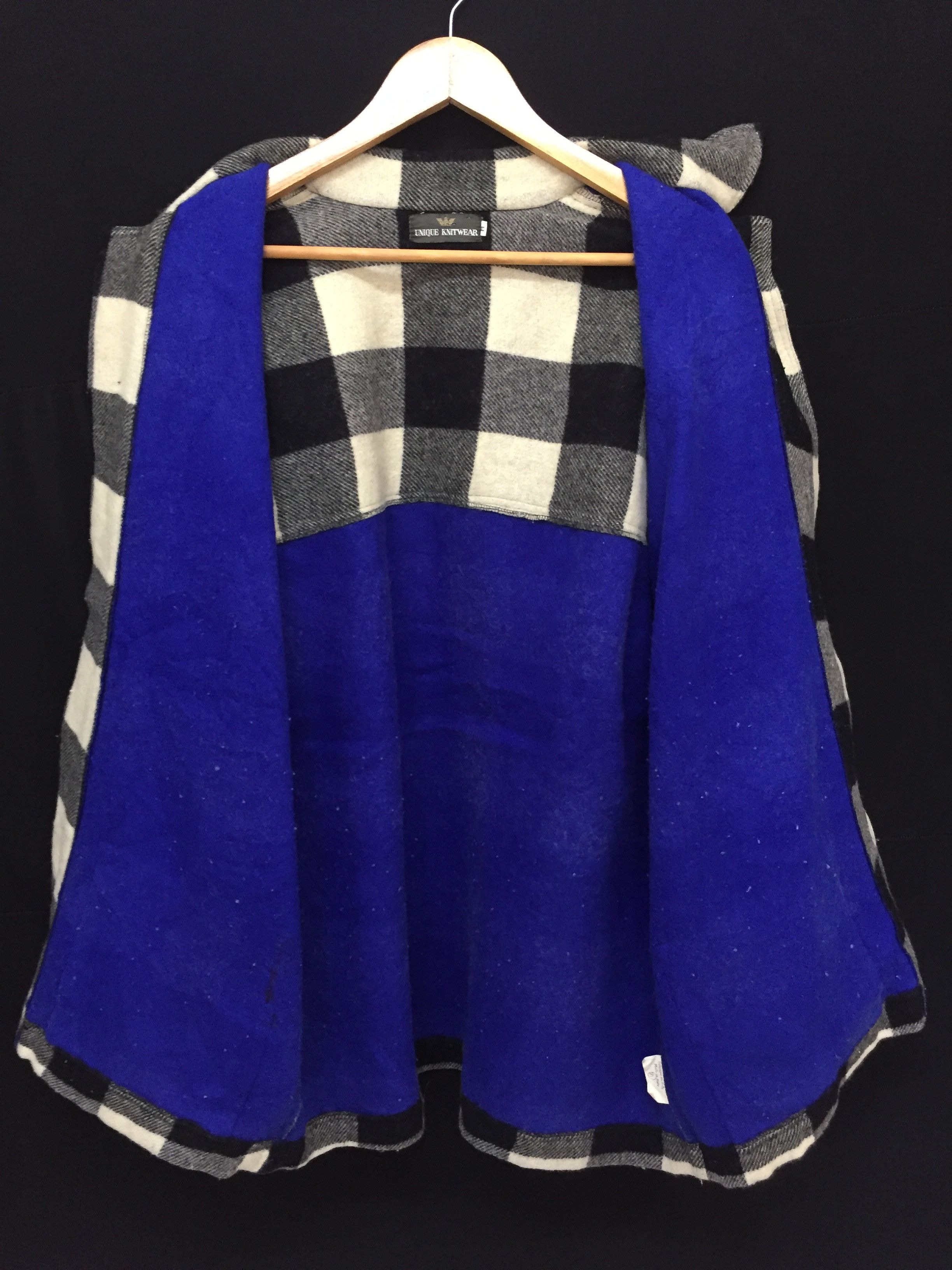 Emporio Armani 80's ARMANI Unique knitwear Check Wool Jacket Size US L / EU 52-54 / 3 - 15 Thumbnail