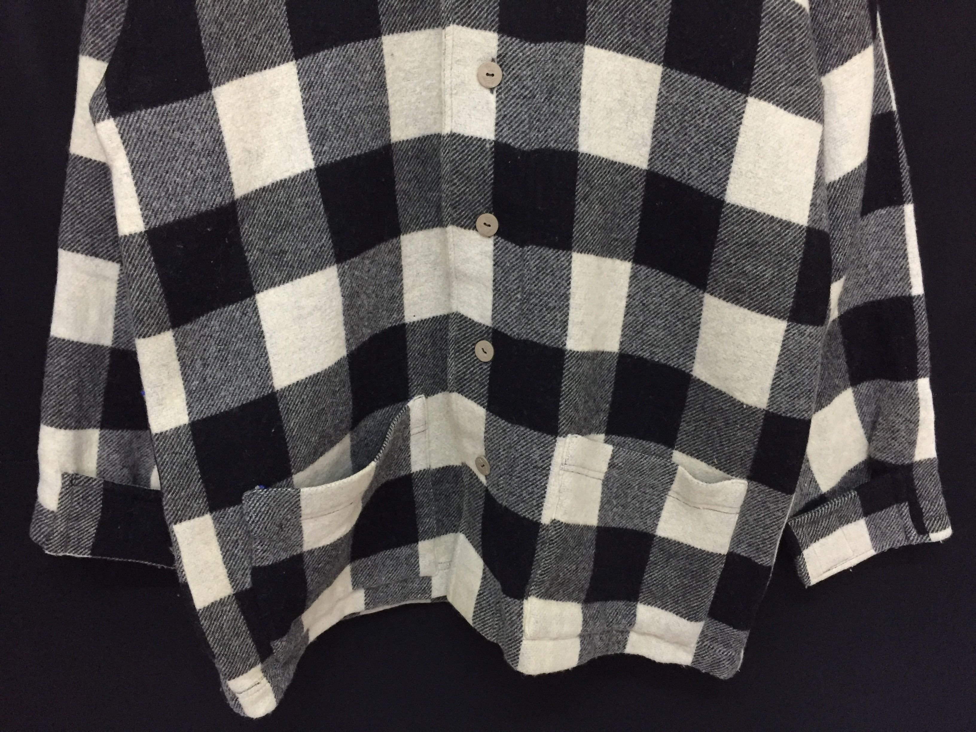 Emporio Armani 80's ARMANI Unique knitwear Check Wool Jacket Size US L / EU 52-54 / 3 - 7 Thumbnail