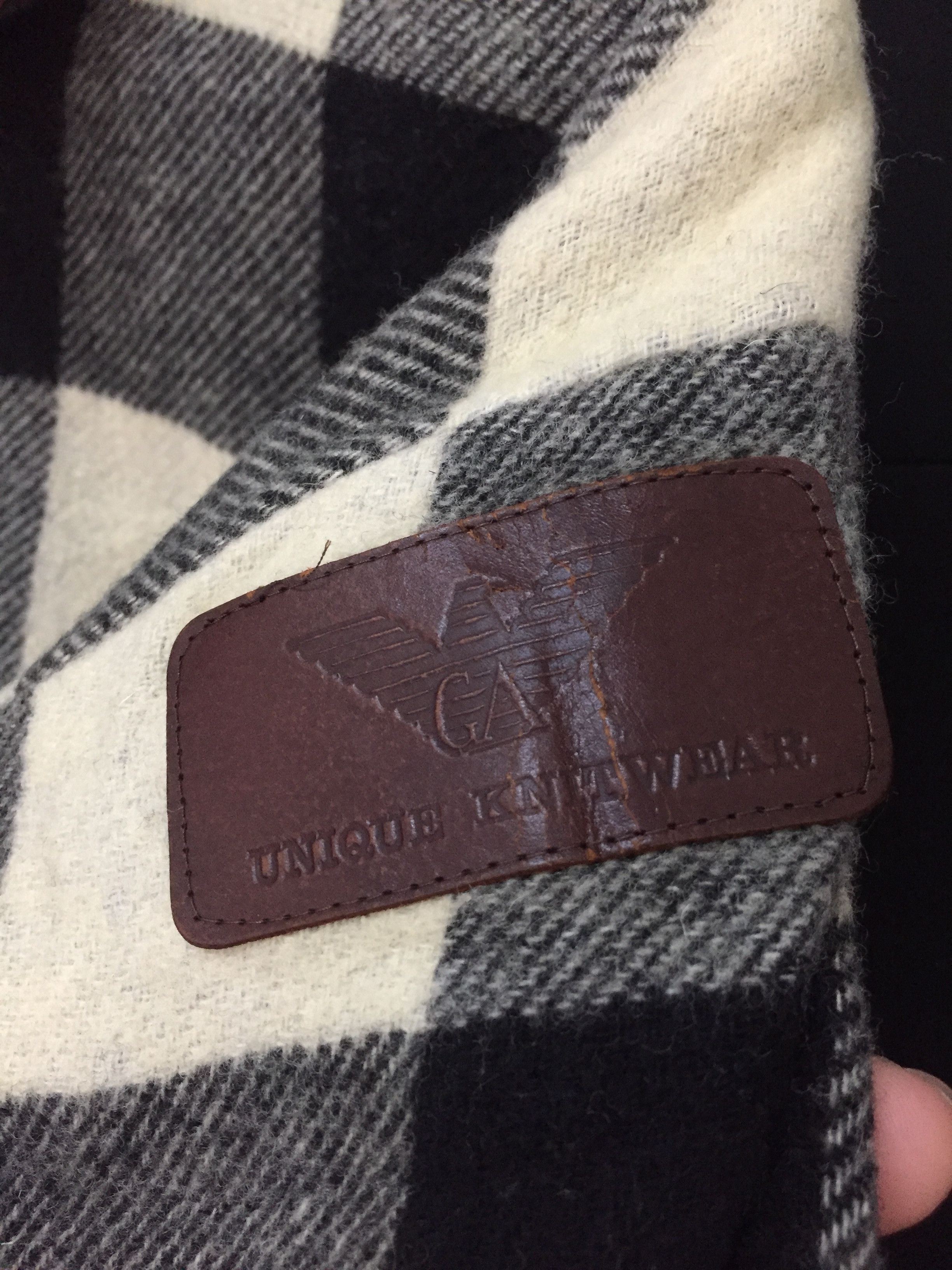 Emporio Armani 80's ARMANI Unique knitwear Check Wool Jacket Size US L / EU 52-54 / 3 - 10 Thumbnail