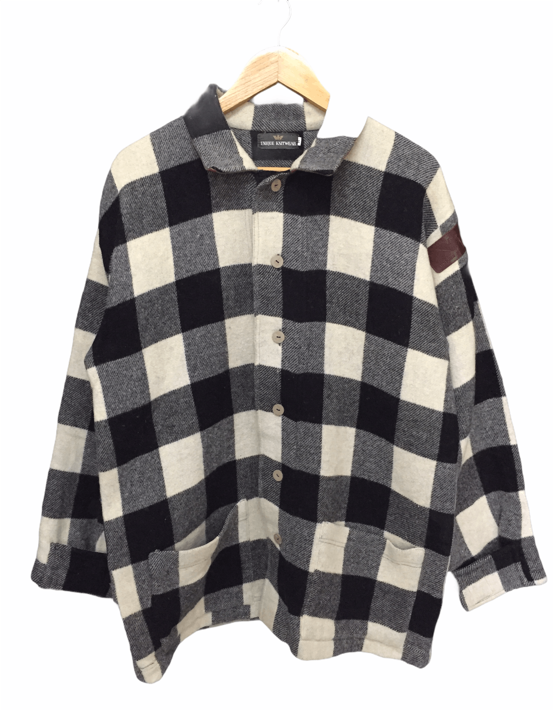 Emporio Armani 80's ARMANI Unique knitwear Check Wool Jacket Size US L / EU 52-54 / 3 - 3 Thumbnail