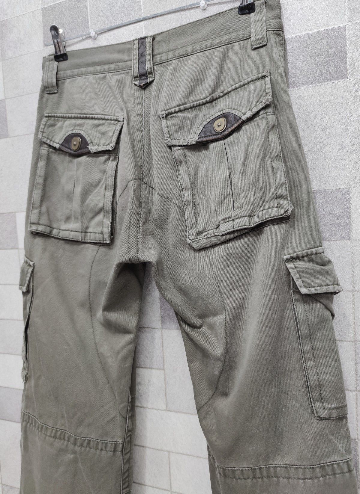 Morgan Homme MORGAN HOMME WornOut Style Tactical Multipocket Cargo Pants Size US 28 / EU 44 - 9 Thumbnail