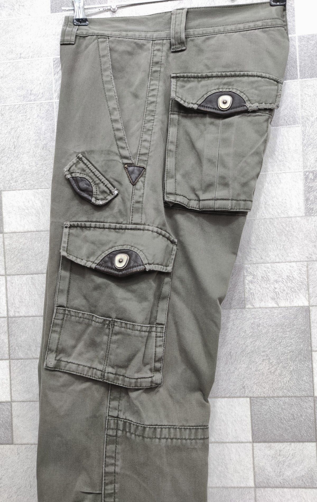 Morgan Homme MORGAN HOMME WornOut Style Tactical Multipocket Cargo Pants Size US 28 / EU 44 - 2 Thumbnail