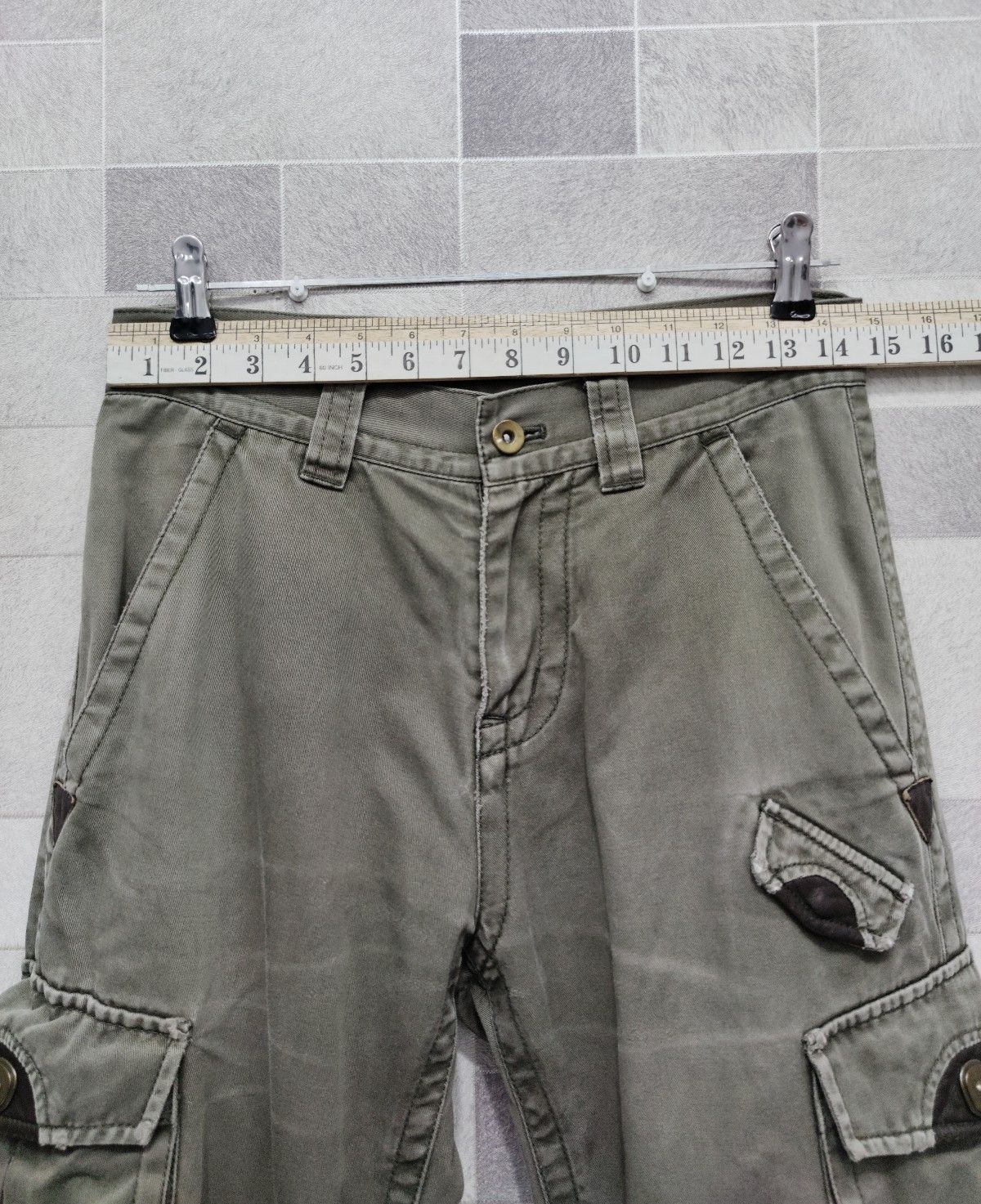 Morgan Homme MORGAN HOMME WornOut Style Tactical Multipocket Cargo Pants Size US 28 / EU 44 - 14 Thumbnail