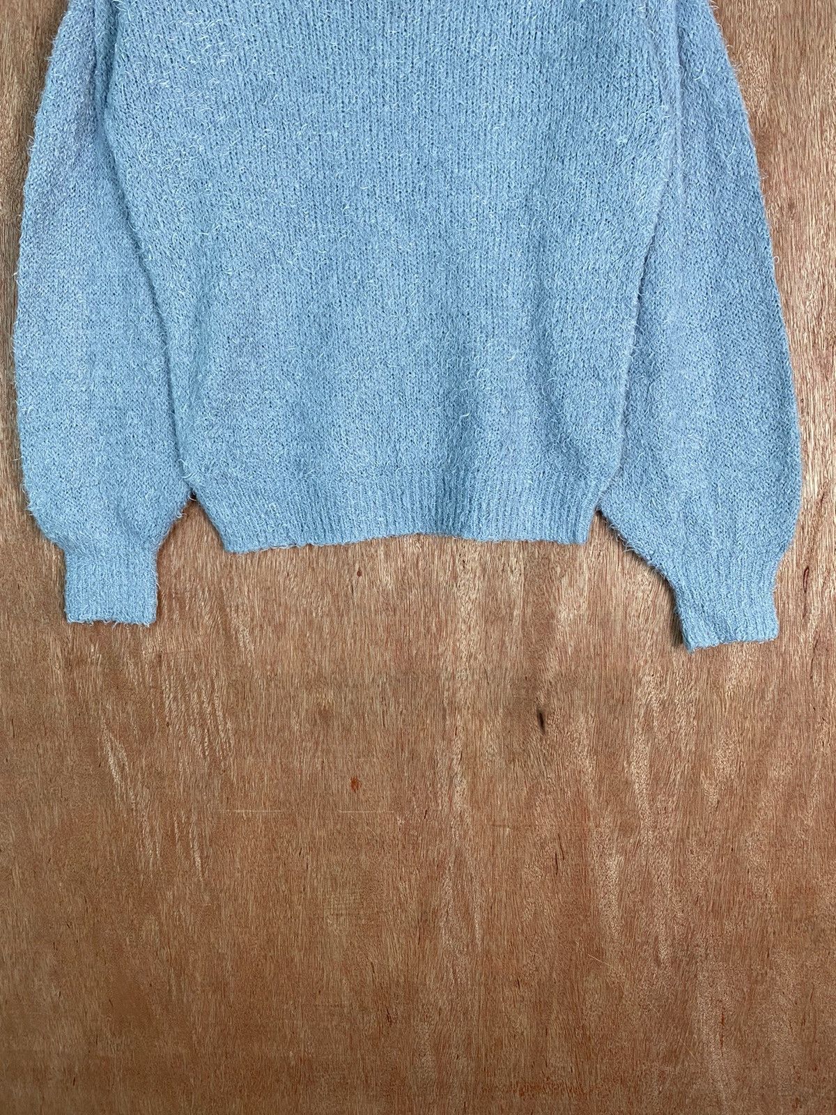 Homespun Knitwear DLS Gu Blue Shag Shaggy Fur Mohair Knitwear #BB604 Size US S / EU 44-46 / 1 - 3 Thumbnail