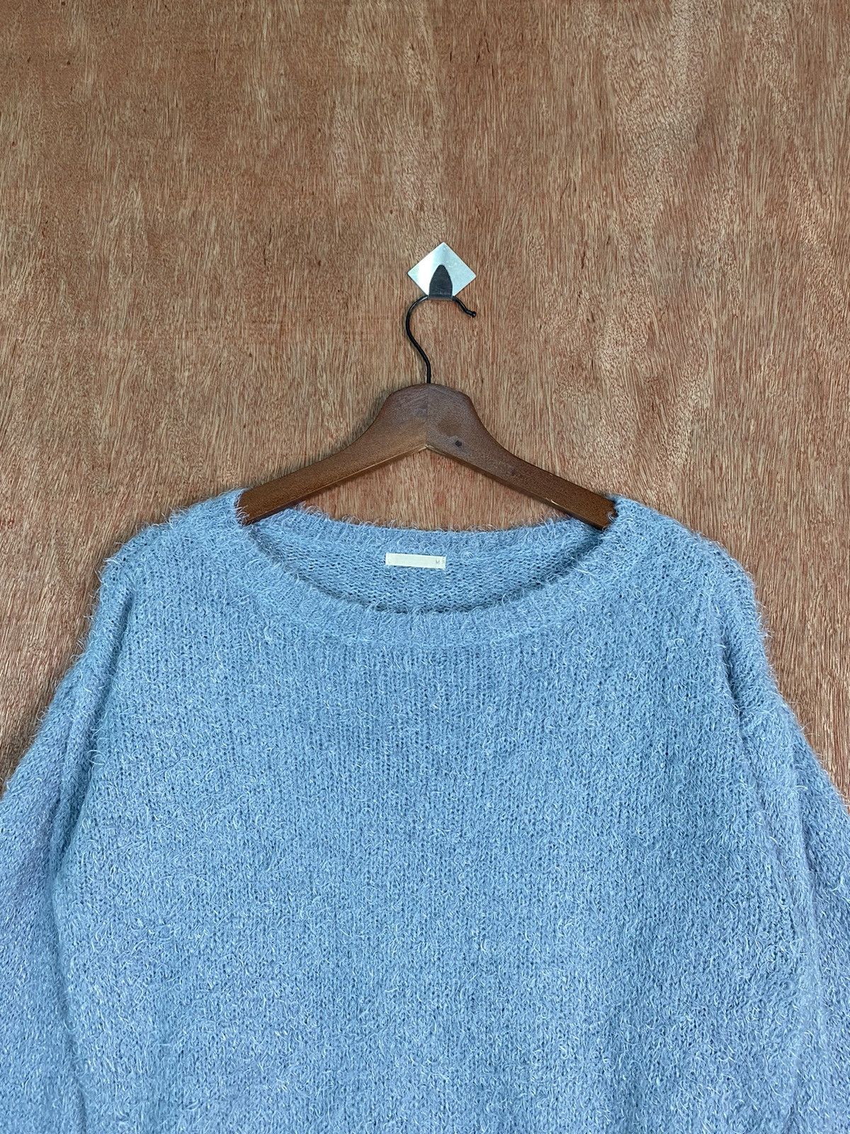 Homespun Knitwear DLS Gu Blue Shag Shaggy Fur Mohair Knitwear #BB604 Size US S / EU 44-46 / 1 - 2 Thumbnail