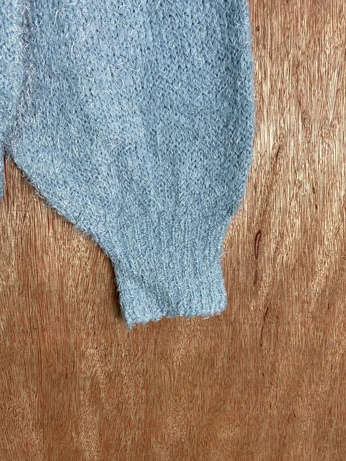 Homespun Knitwear DLS Gu Blue Shag Shaggy Fur Mohair Knitwear #BB604 Size US S / EU 44-46 / 1 - 5 Thumbnail