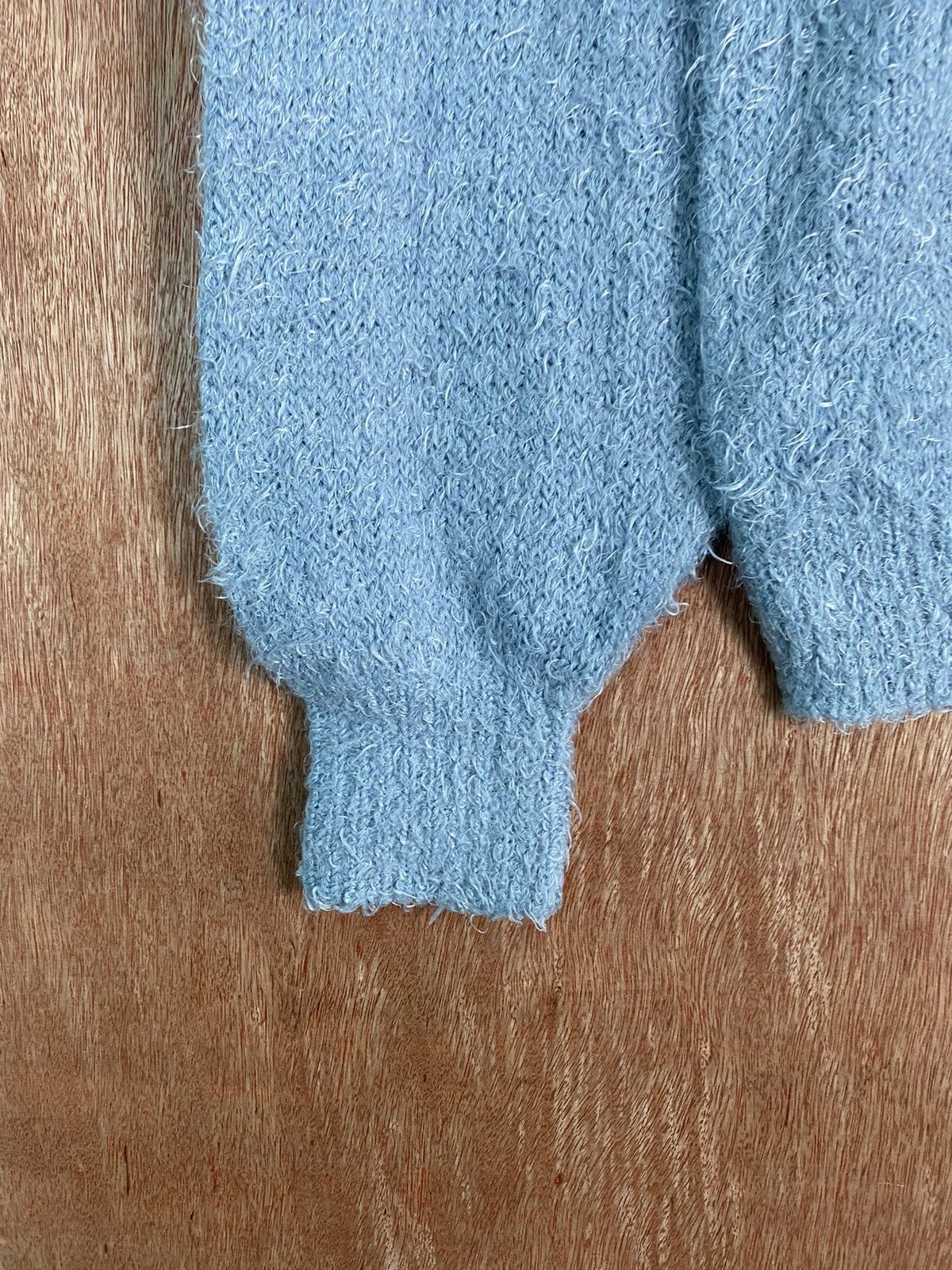 Homespun Knitwear DLS Gu Blue Shag Shaggy Fur Mohair Knitwear #BB604 Size US S / EU 44-46 / 1 - 4 Thumbnail