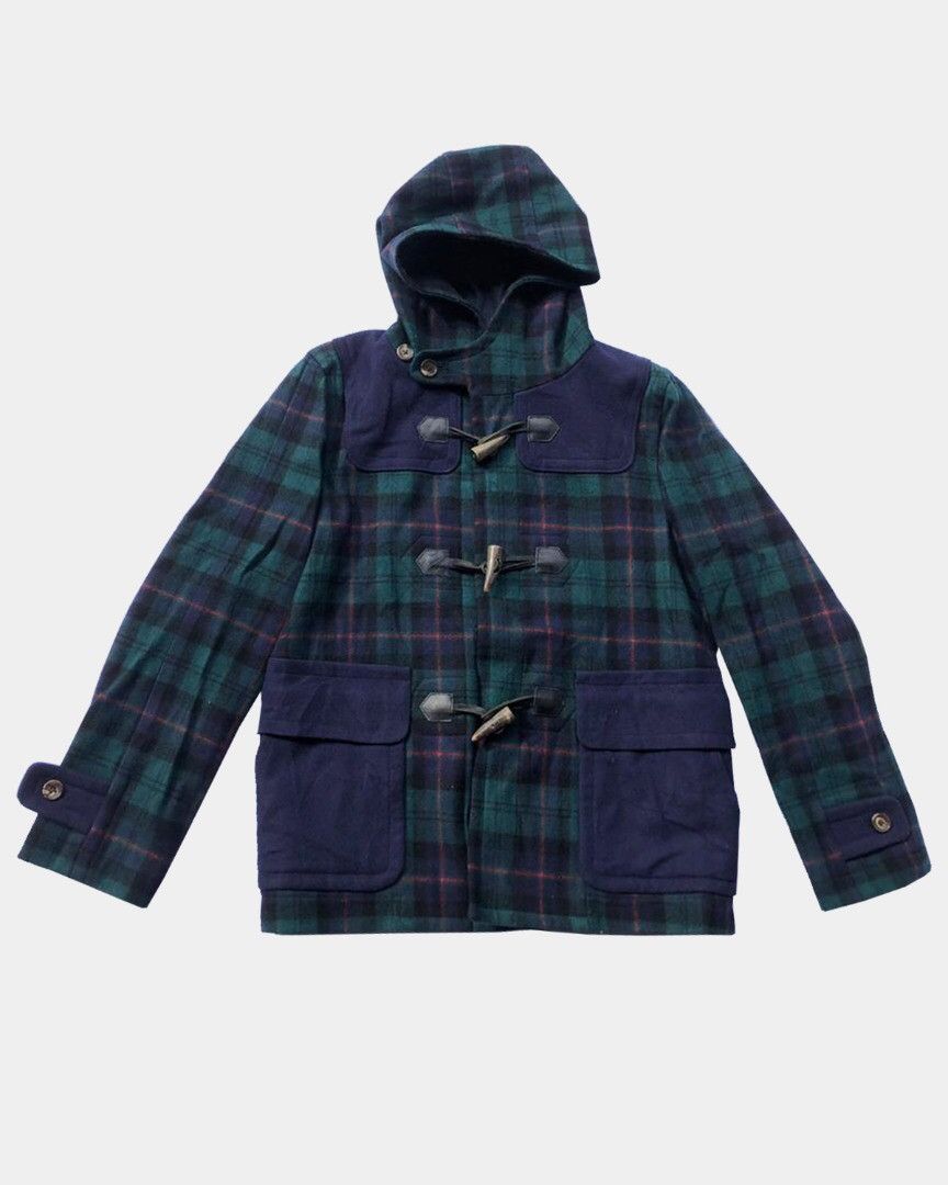 Beams Plus ❌FINAL DROP❌Tartan Duffle Coat Patch Pockets Hooded Sz M Size US M / EU 48-50 / 2 - 1 Thumbnail