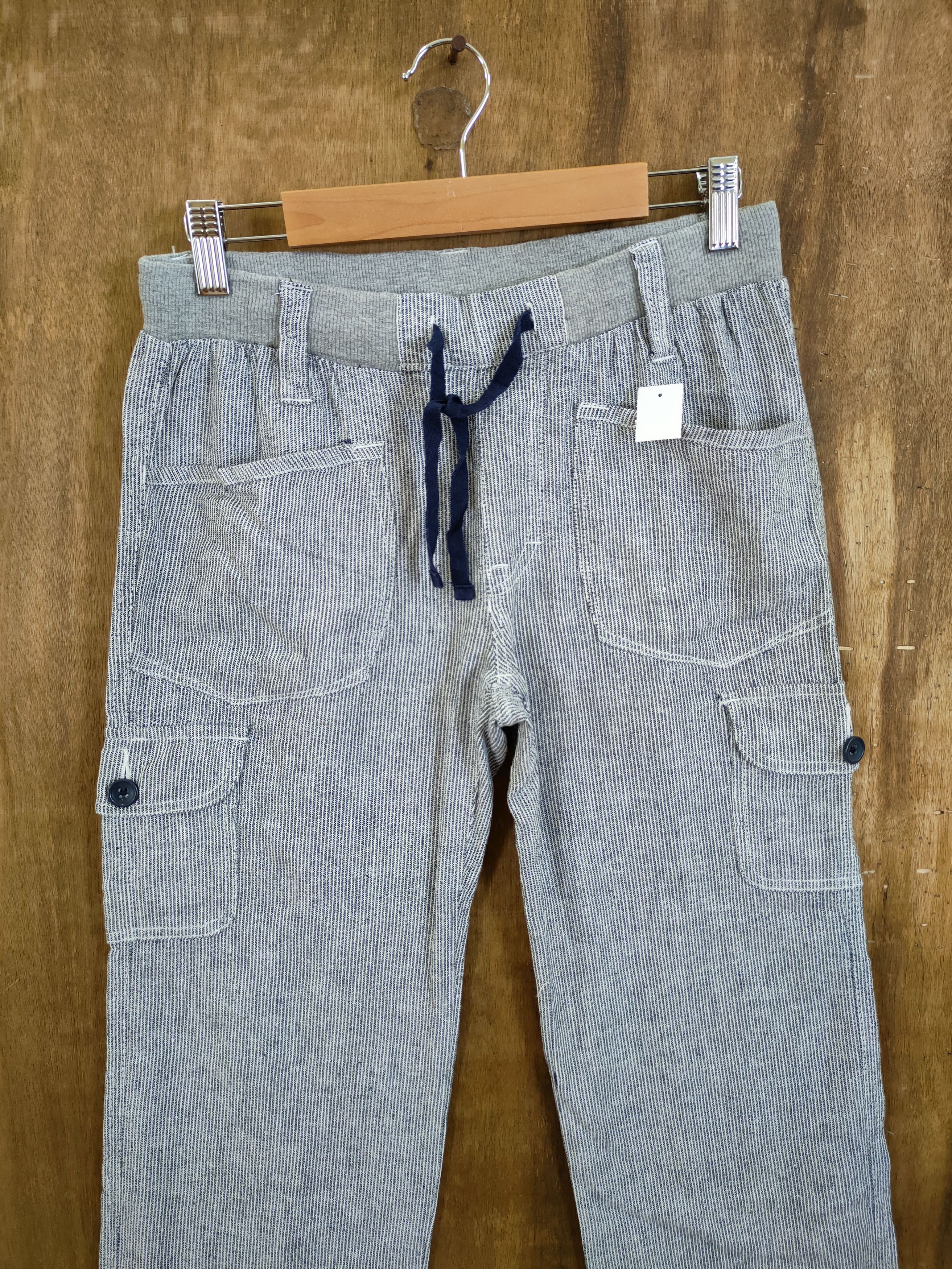 Japanese Brand DLL Japan stripe multipocket utility cargo pants #1302 Size US 29 - 3 Thumbnail