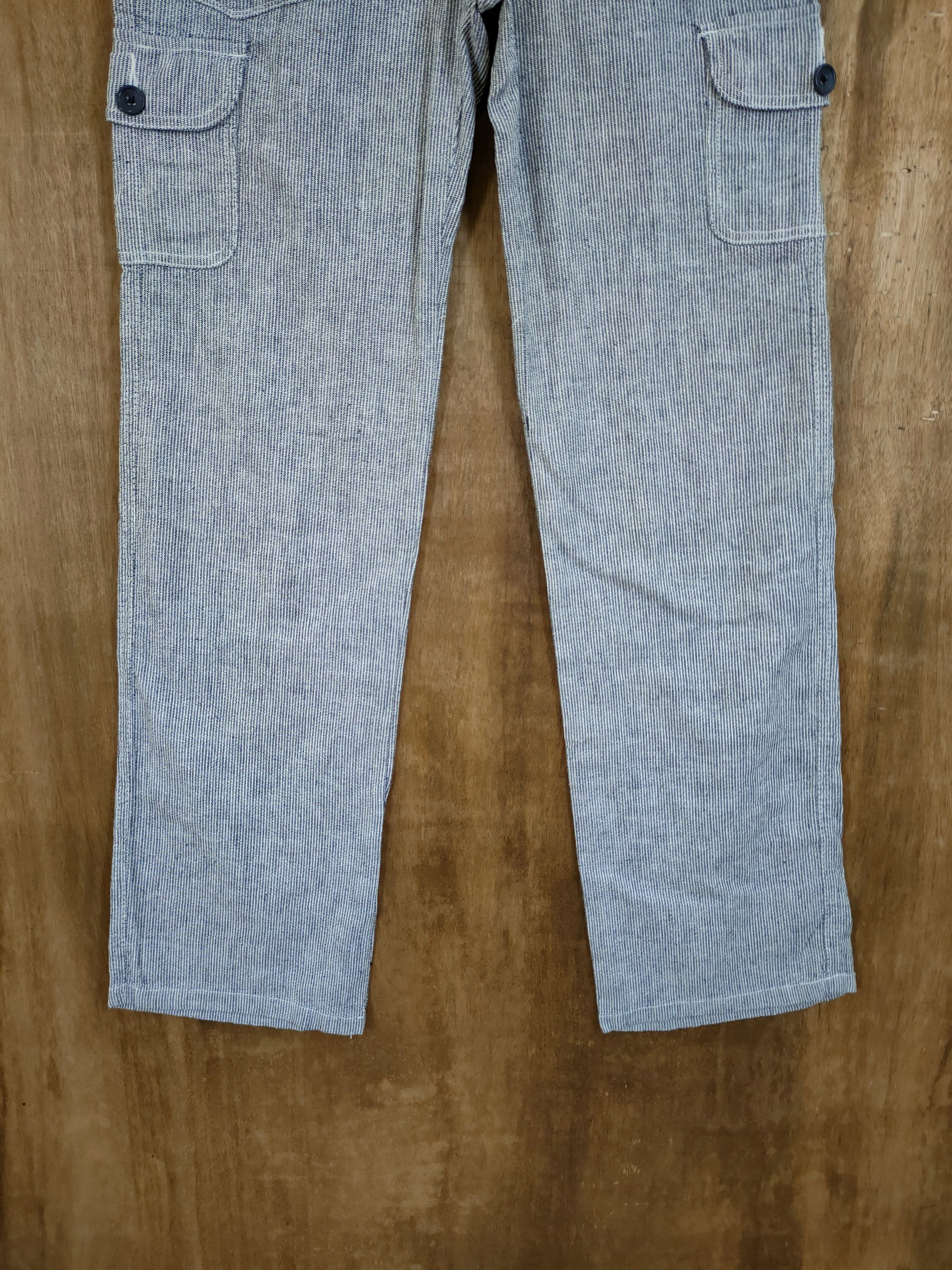 Japanese Brand DLL Japan stripe multipocket utility cargo pants #1302 Size US 29 - 2 Thumbnail