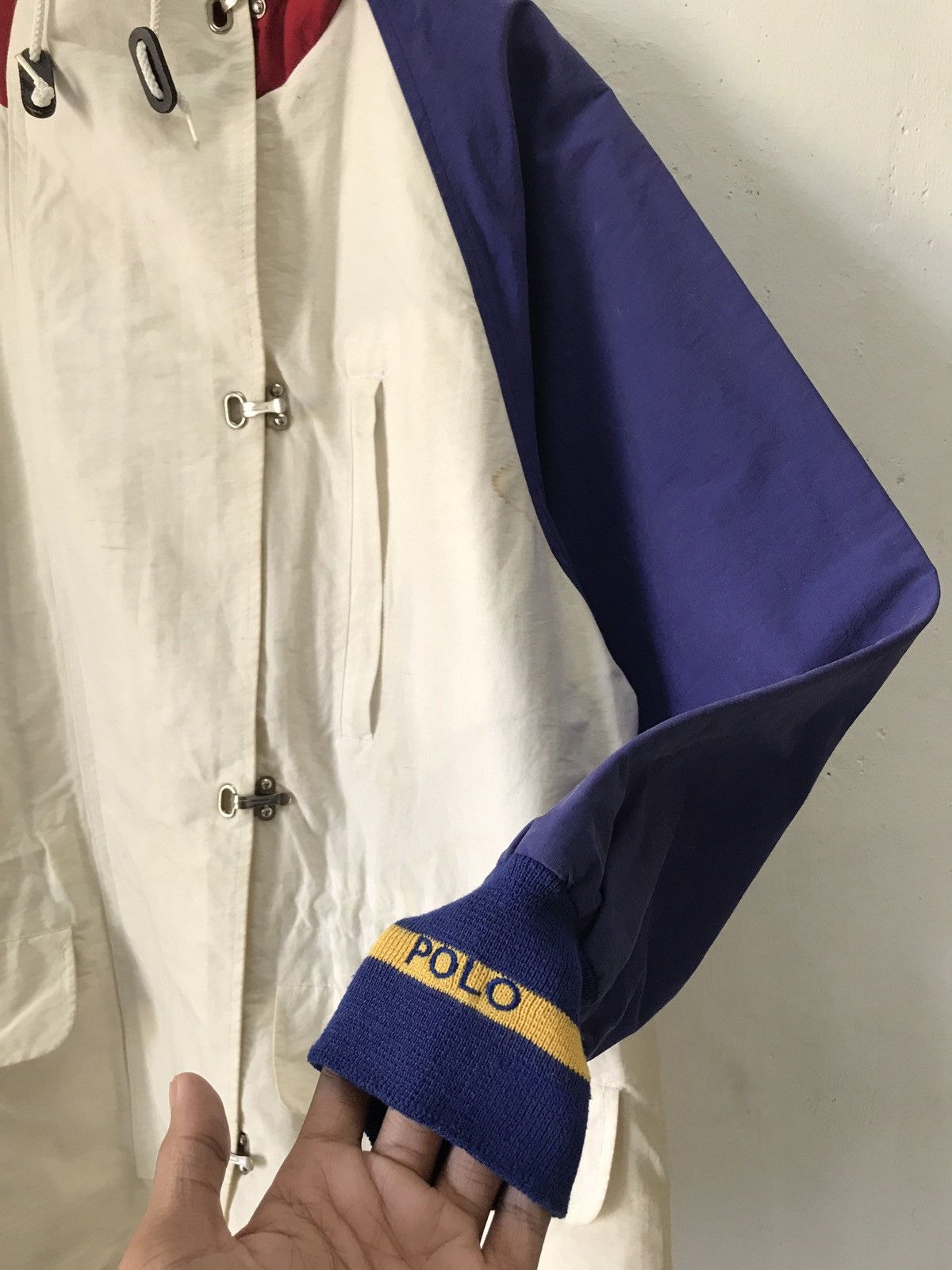 Vintage 90s Polo Ralph Lauren Fireman Jacket Colourblock