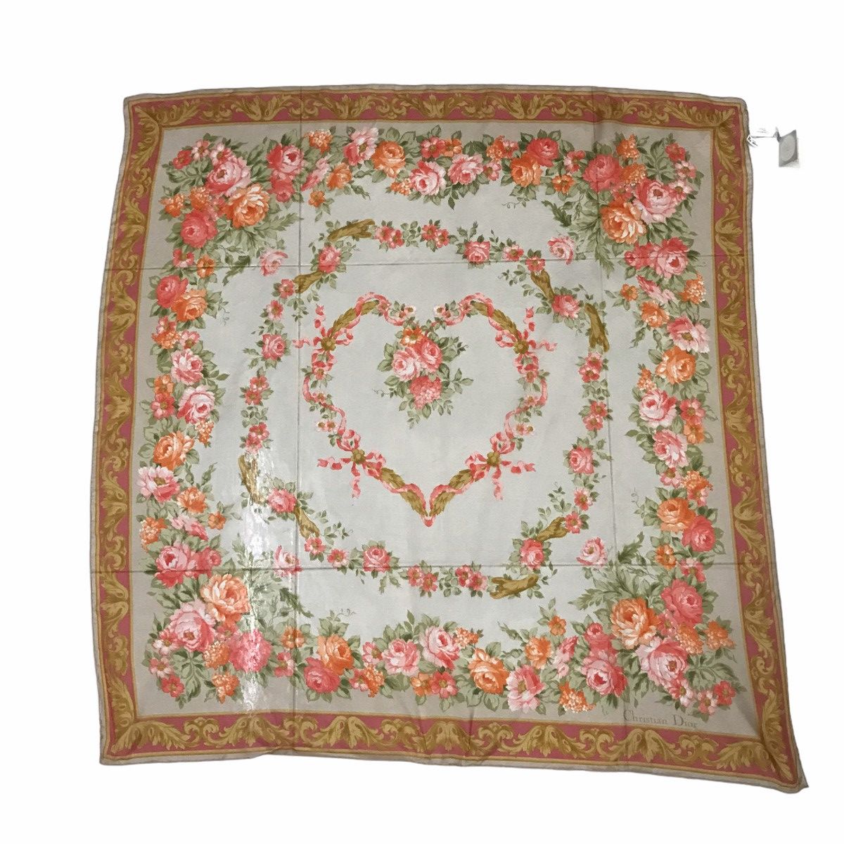 Christian Dior Monsieur Vintage christian dior silk scarf NWT heart floral design Size ONE SIZE - 1 Thumbnail