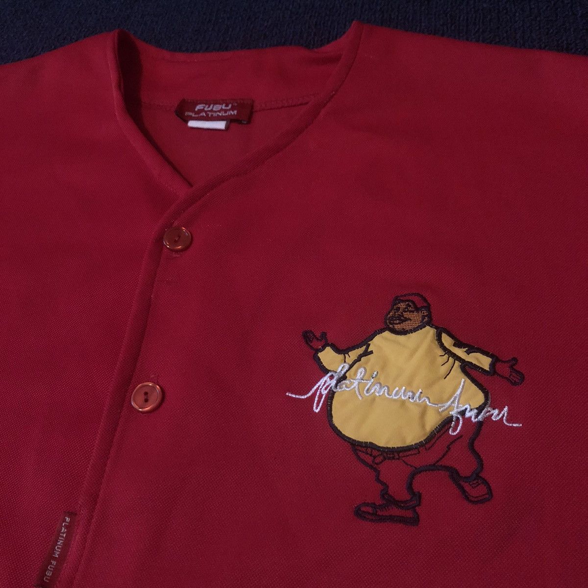 Fubu Vintage 1990s Platinum Fubu Fat Albert Logo Baseball Jersey Size US XL / EU 56 / 4 - 3 Thumbnail