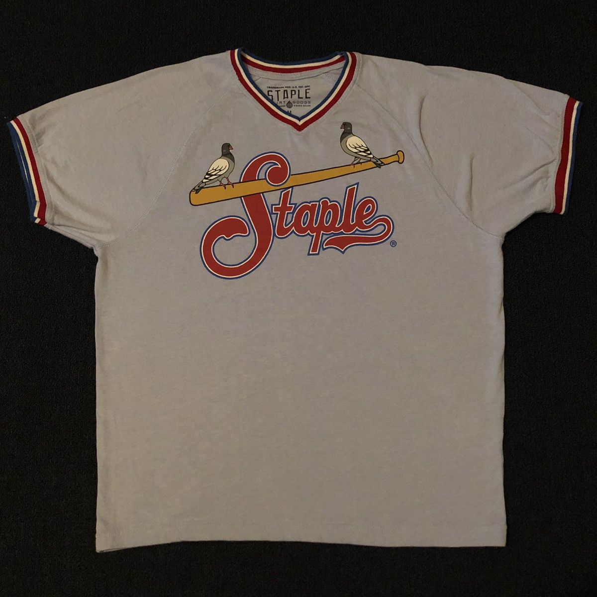 Staple Vintage Jeff Staple Pigeon Baseball Varsity Ringer Tee Shirt Size US M / EU 48-50 / 2 - 2 Thumbnail