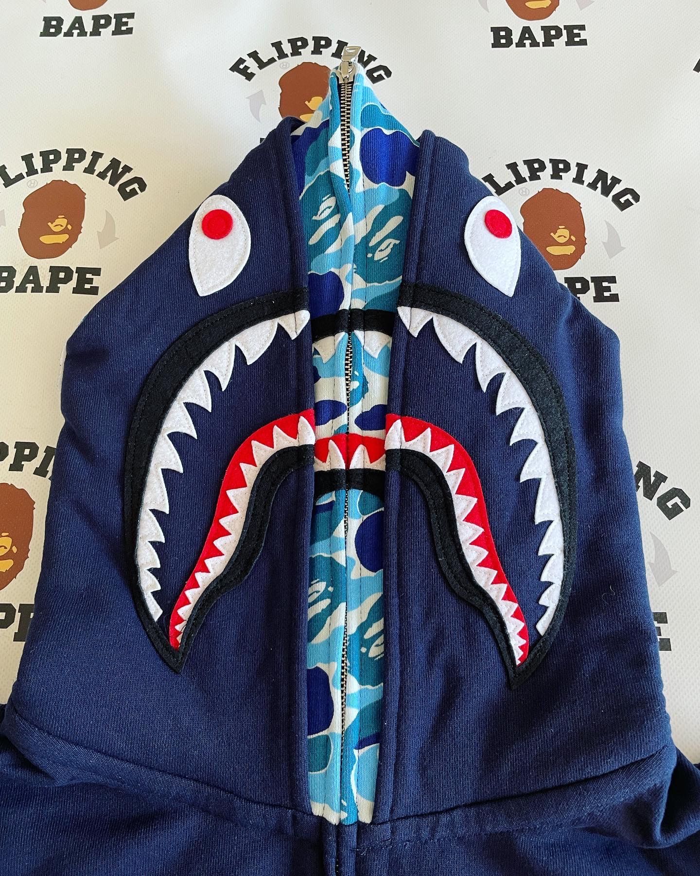 Bape BAPE ABC CAMO SHARK WIDE FIT FULL ZIP DOUBLE HOODIE Size US XXL / EU 58 / 5 - 3 Thumbnail