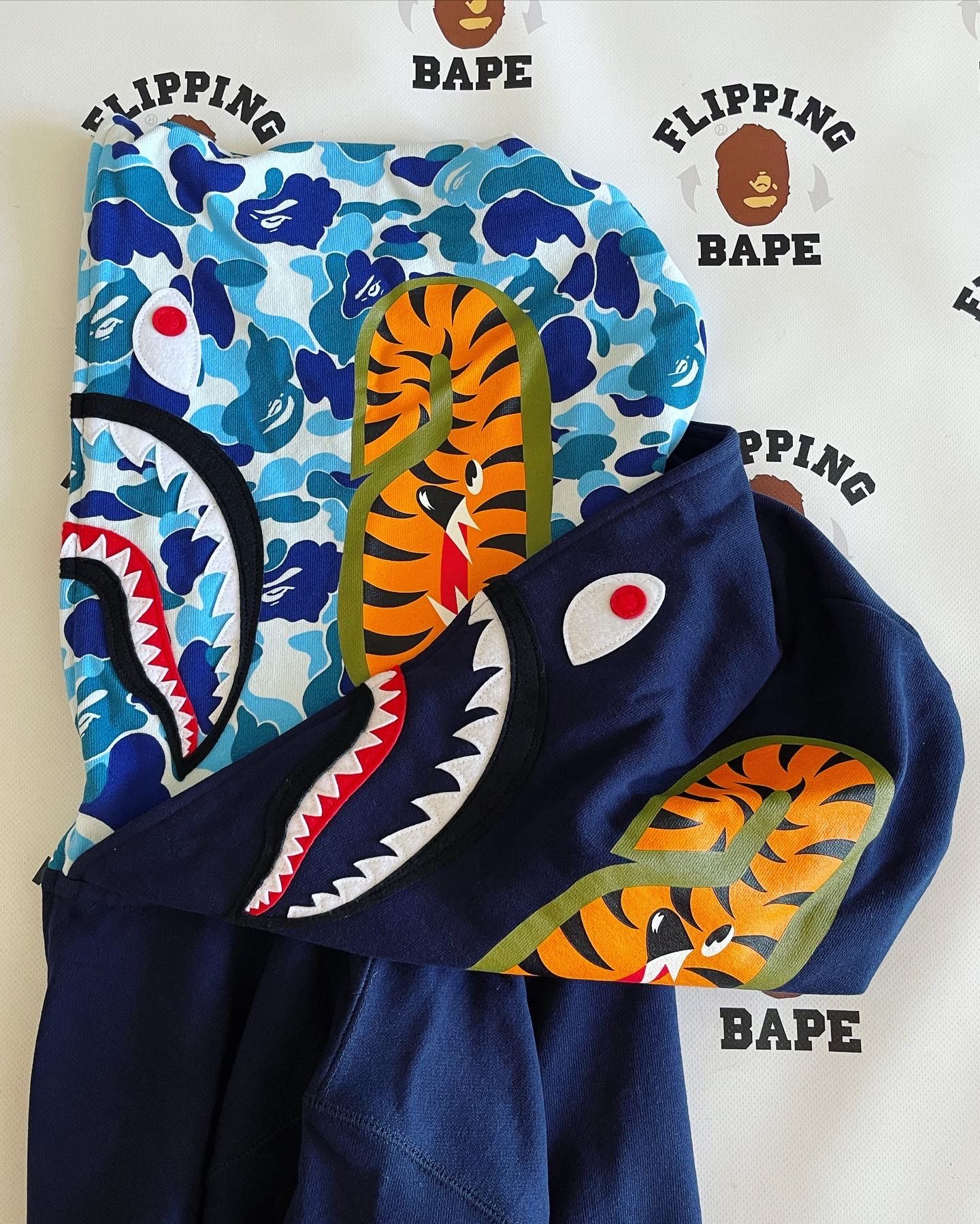 Bape BAPE ABC CAMO SHARK WIDE FIT FULL ZIP DOUBLE HOODIE Size US XXL / EU 58 / 5 - 6 Thumbnail