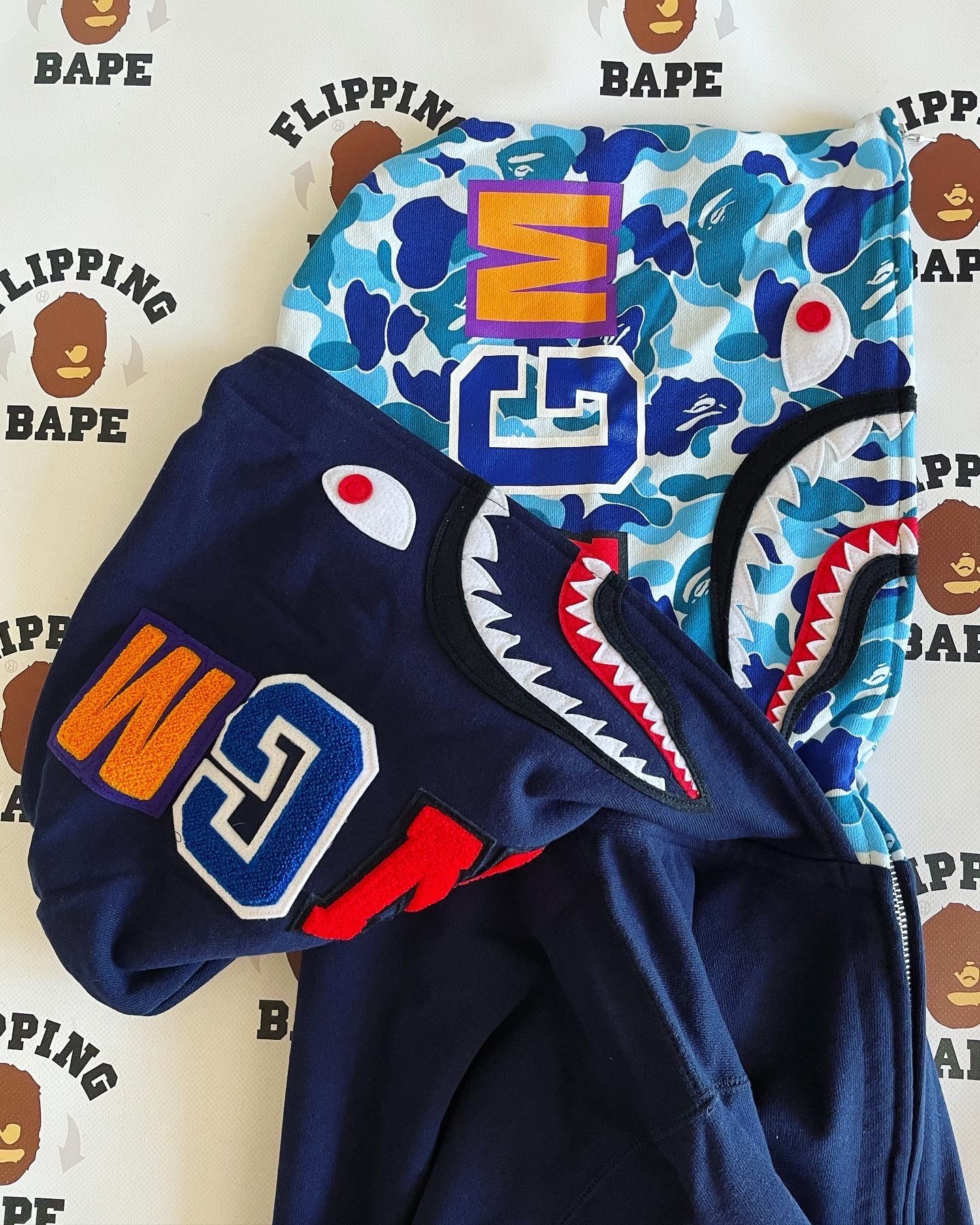 Bape BAPE ABC CAMO SHARK WIDE FIT FULL ZIP DOUBLE HOODIE Size US XXL / EU 58 / 5 - 5 Thumbnail