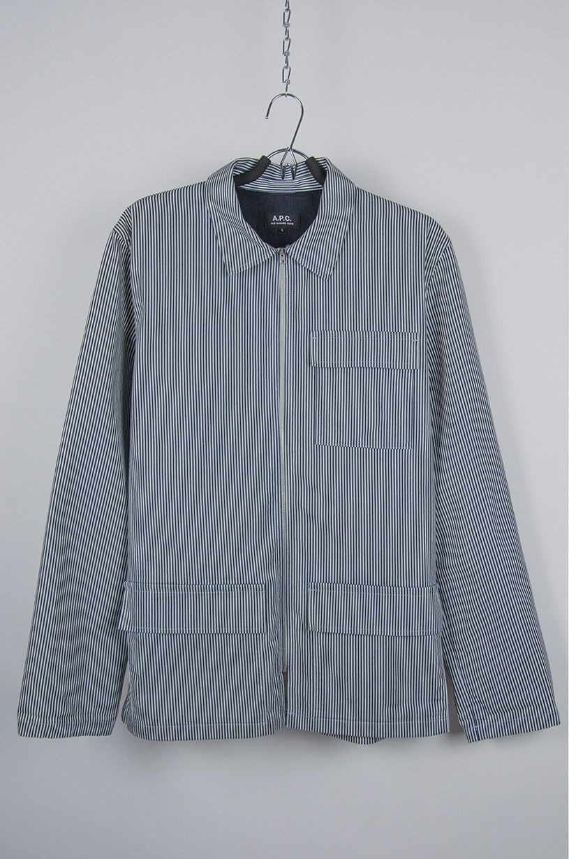 A.P.C. A.P.C. Stripped Cotton Hypnotic Jacket Size US XL / EU 56 / 4 - 3 Thumbnail