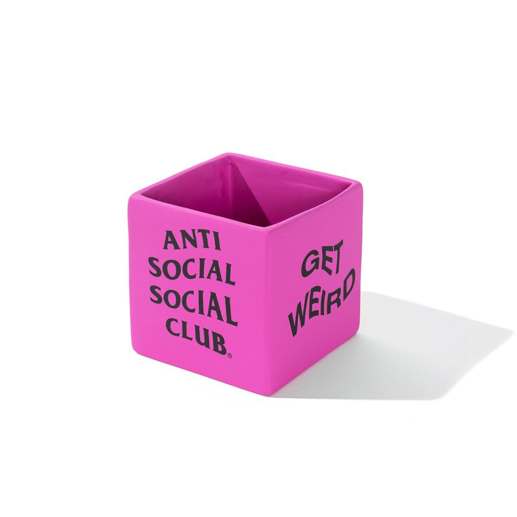 Anti Social Social Club DS AW20 ASSC Black Logo Pink Floral Vase Ceramic Flower Pot Size ONE SIZE - 6 Preview