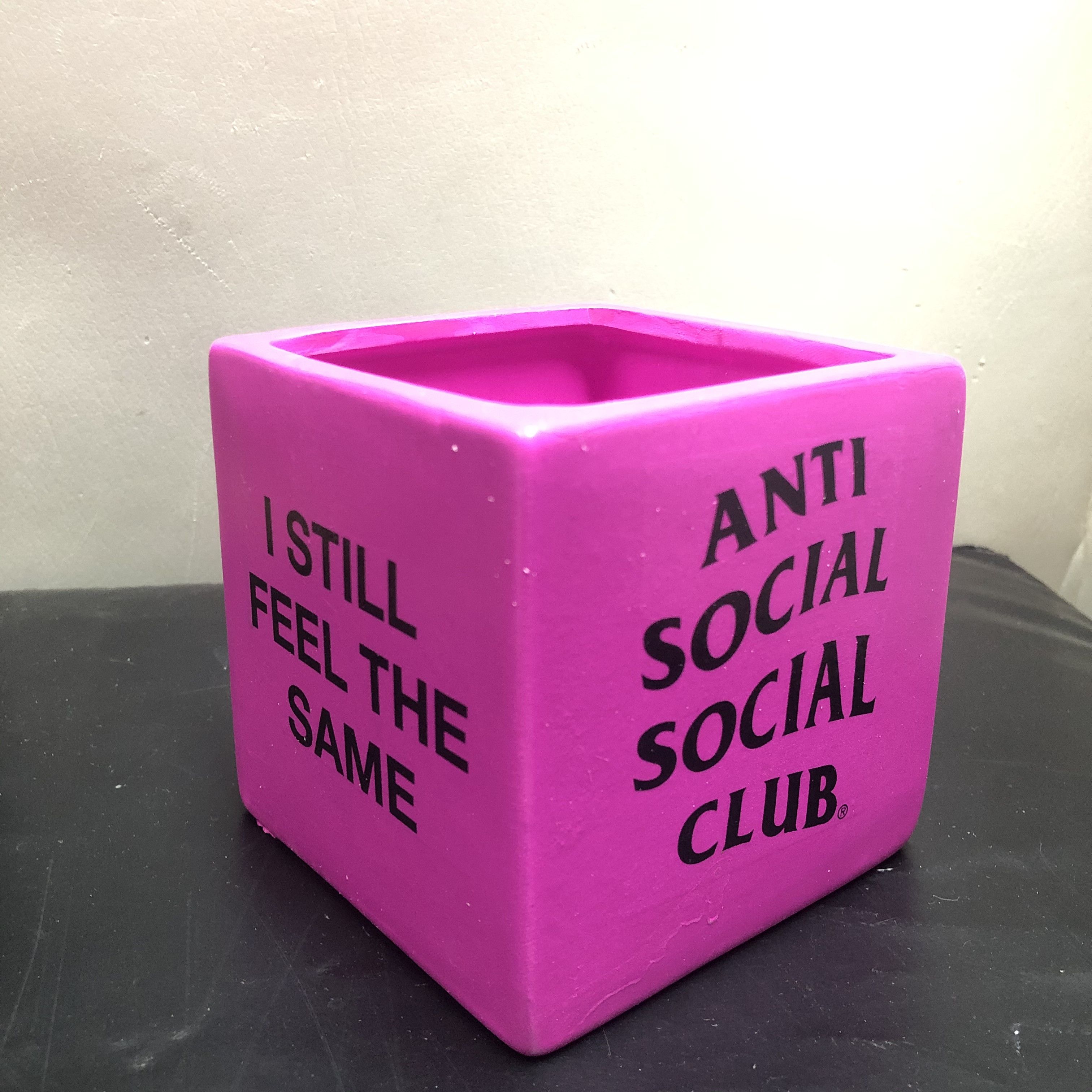 Anti Social Social Club DS AW20 ASSC Black Logo Pink Floral Vase Ceramic Flower Pot Size ONE SIZE - 1 Preview