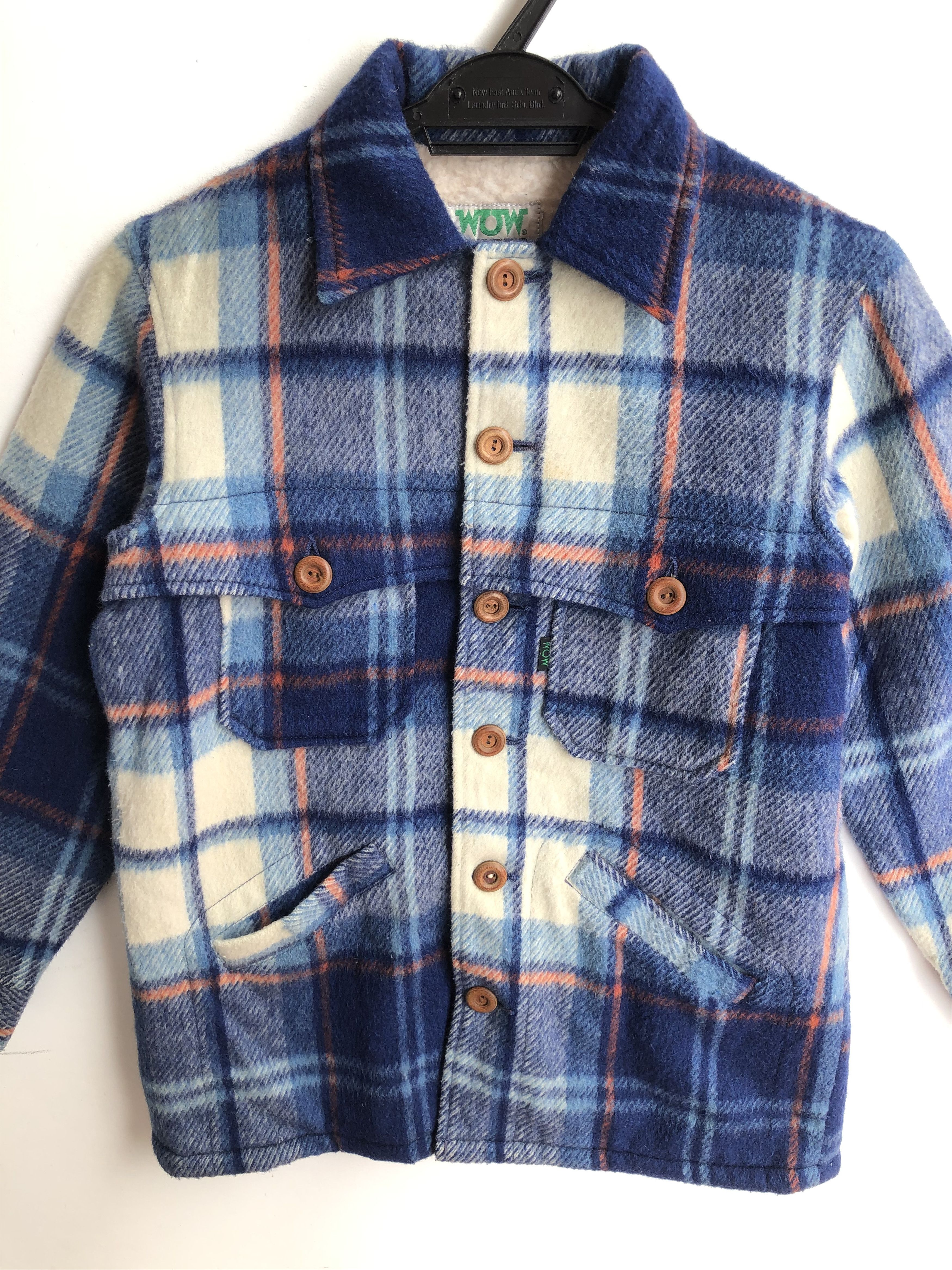 Japanese Brand × Vintage VINTAGE 80’S WOW TEIJIN WOOL FLANNEL SHEARLING JACKET Size US S / EU 44-46 / 1 - 5 Thumbnail