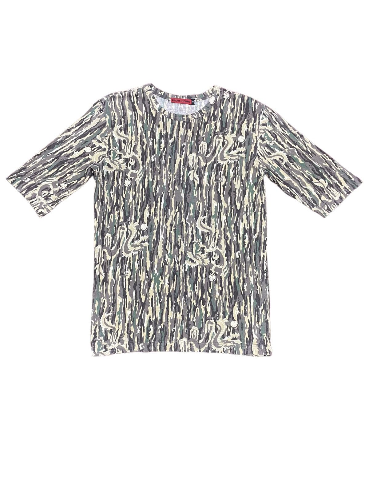 Sick🔥291295 Homme Dragon Camouflage All Over Print Tee