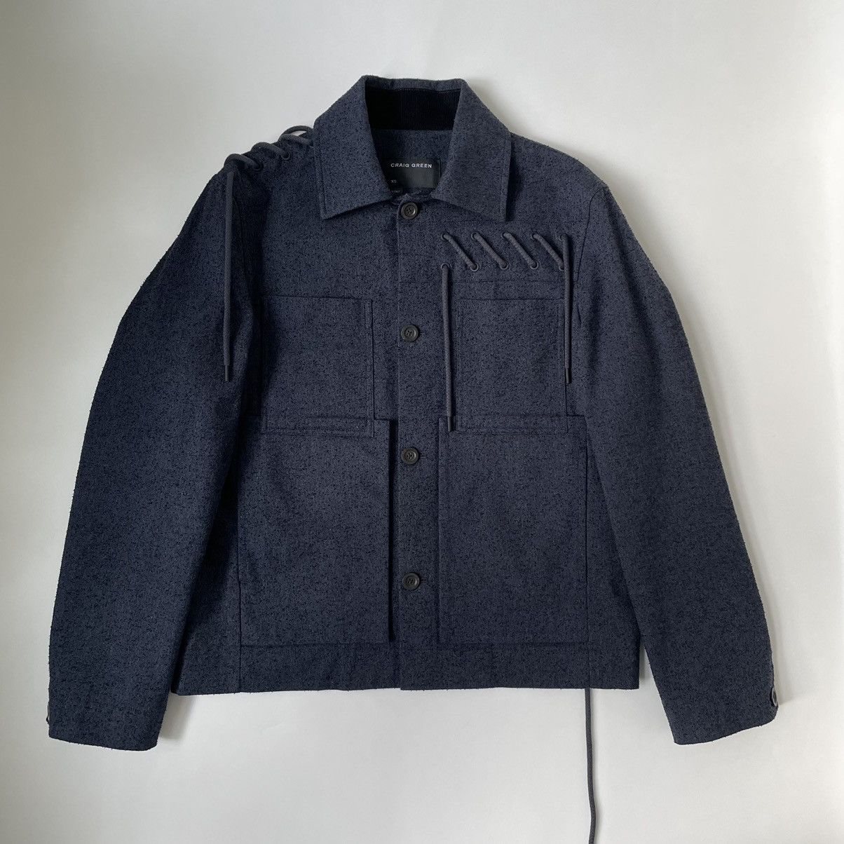 Craig Green Boucle Lace Tie Work Jacket Size US S / EU 44-46 / 1 - 1 Thumbnail