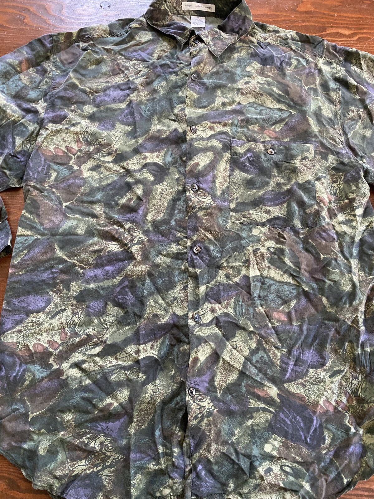 Vintage Vintage 80’s High Advantage Silk Long Sleeve Button Up Size US M / EU 48-50 / 2 - 3 Thumbnail