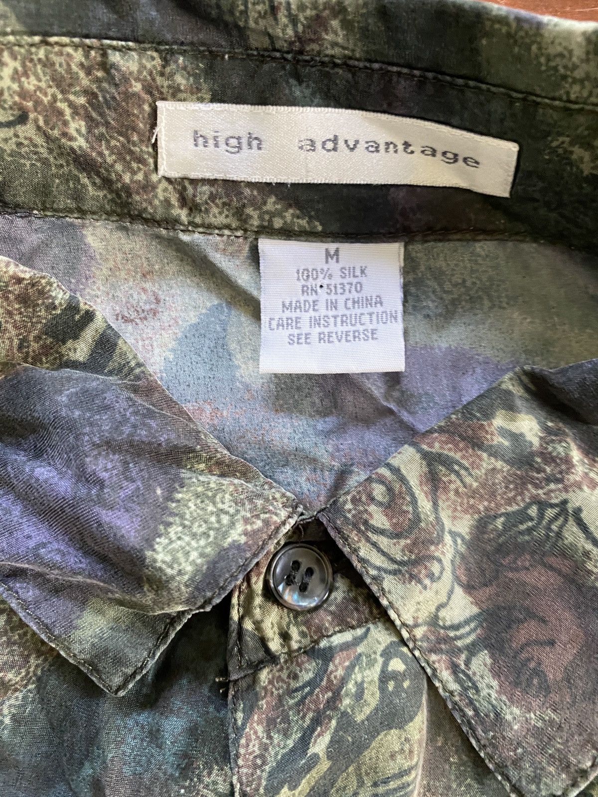 Vintage Vintage 80’s High Advantage Silk Long Sleeve Button Up Size US M / EU 48-50 / 2 - 6 Thumbnail