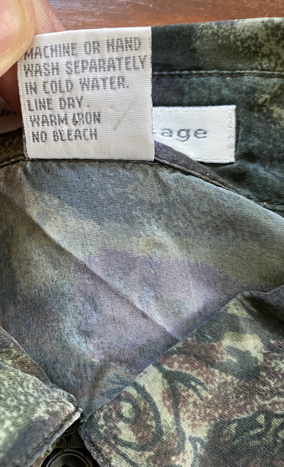 Vintage Vintage 80’s High Advantage Silk Long Sleeve Button Up Size US M / EU 48-50 / 2 - 7 Thumbnail