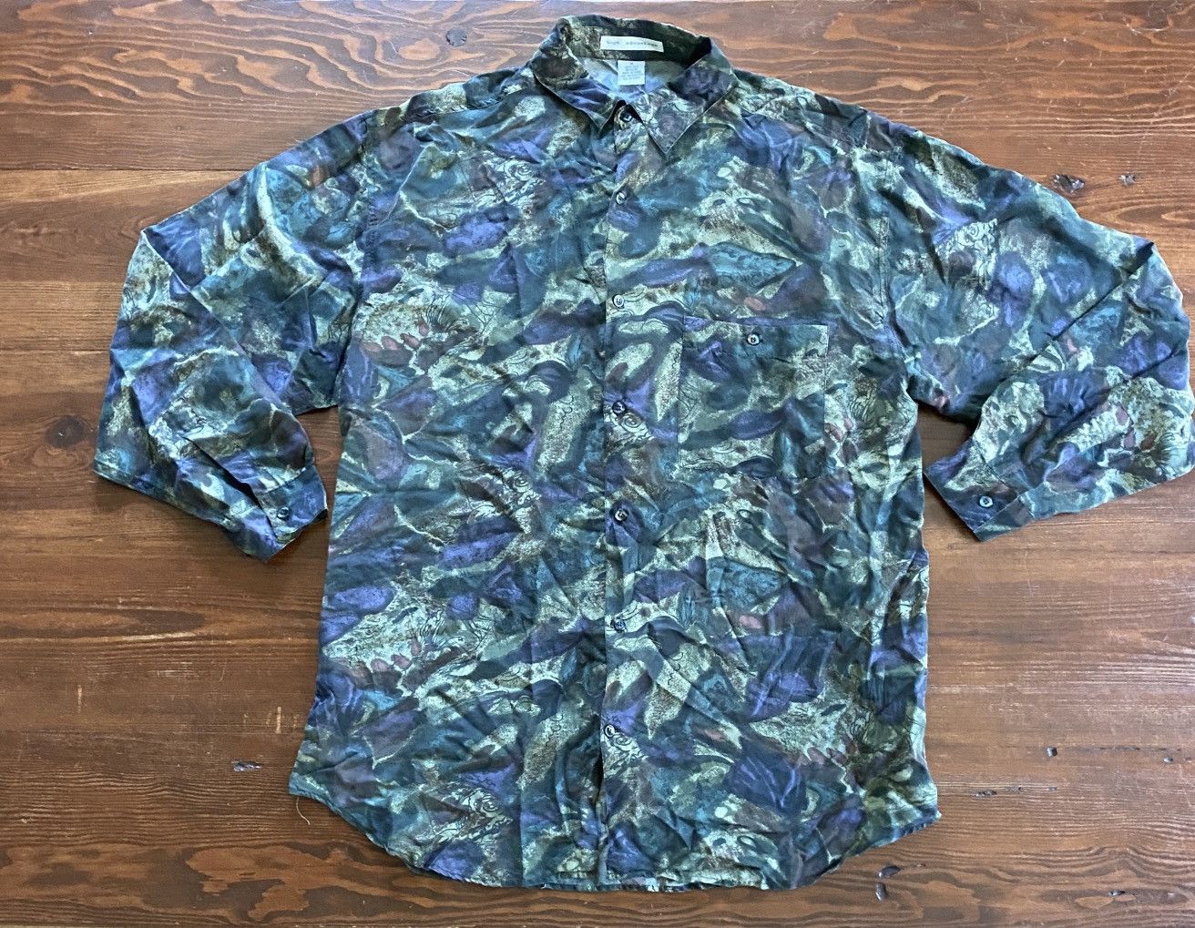 Vintage Vintage 80’s High Advantage Silk Long Sleeve Button Up Size US M / EU 48-50 / 2 - 2 Thumbnail