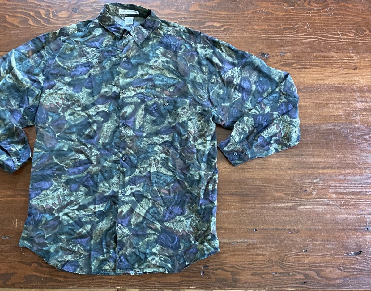 Vintage Vintage 80’s High Advantage Silk Long Sleeve Button Up Size US M / EU 48-50 / 2 - 1 Thumbnail