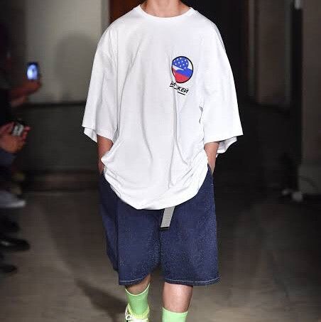 image of Gosha Rubchinskiy Dj Oversize White Tee, Men's (Size Small)