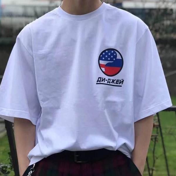 Gosha Rubchinskiy Gosha Rubchinskiy DJ Oversize White Tee Size US M / EU 48-50 / 2 - 2 Thumbnail