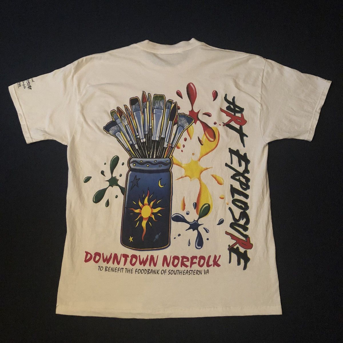 Vintage Vintage 1999 1st Annual Art Explosure Big Logo Graphic Tee Size US XL / EU 56 / 4 - 4 Thumbnail