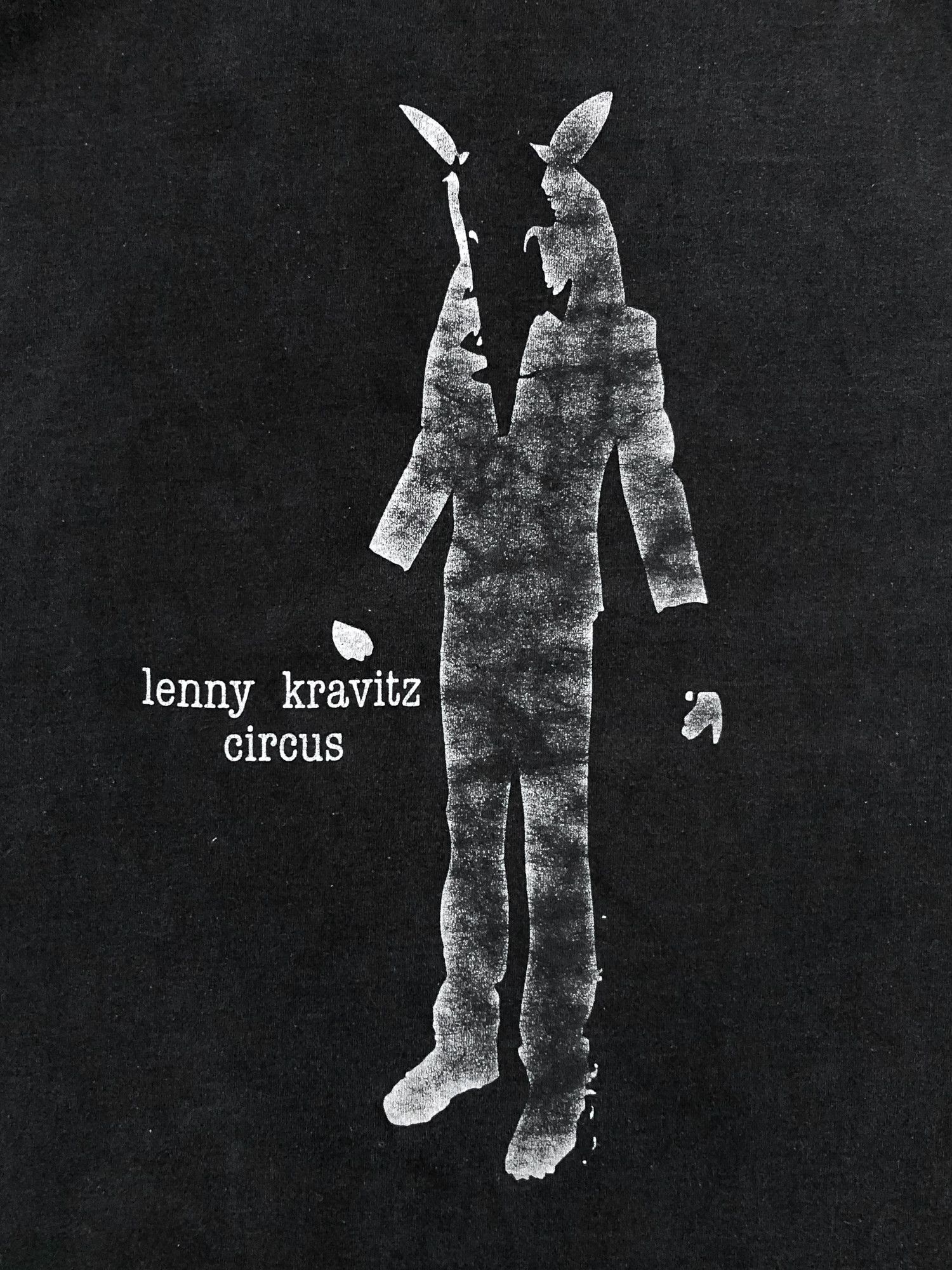 Band Tees × Vintage Vintage 1995 Faded Black 'Lenny Kravitz Circus' T-Shirt Size US L / EU 52-54 / 3 - 1 Thumbnail