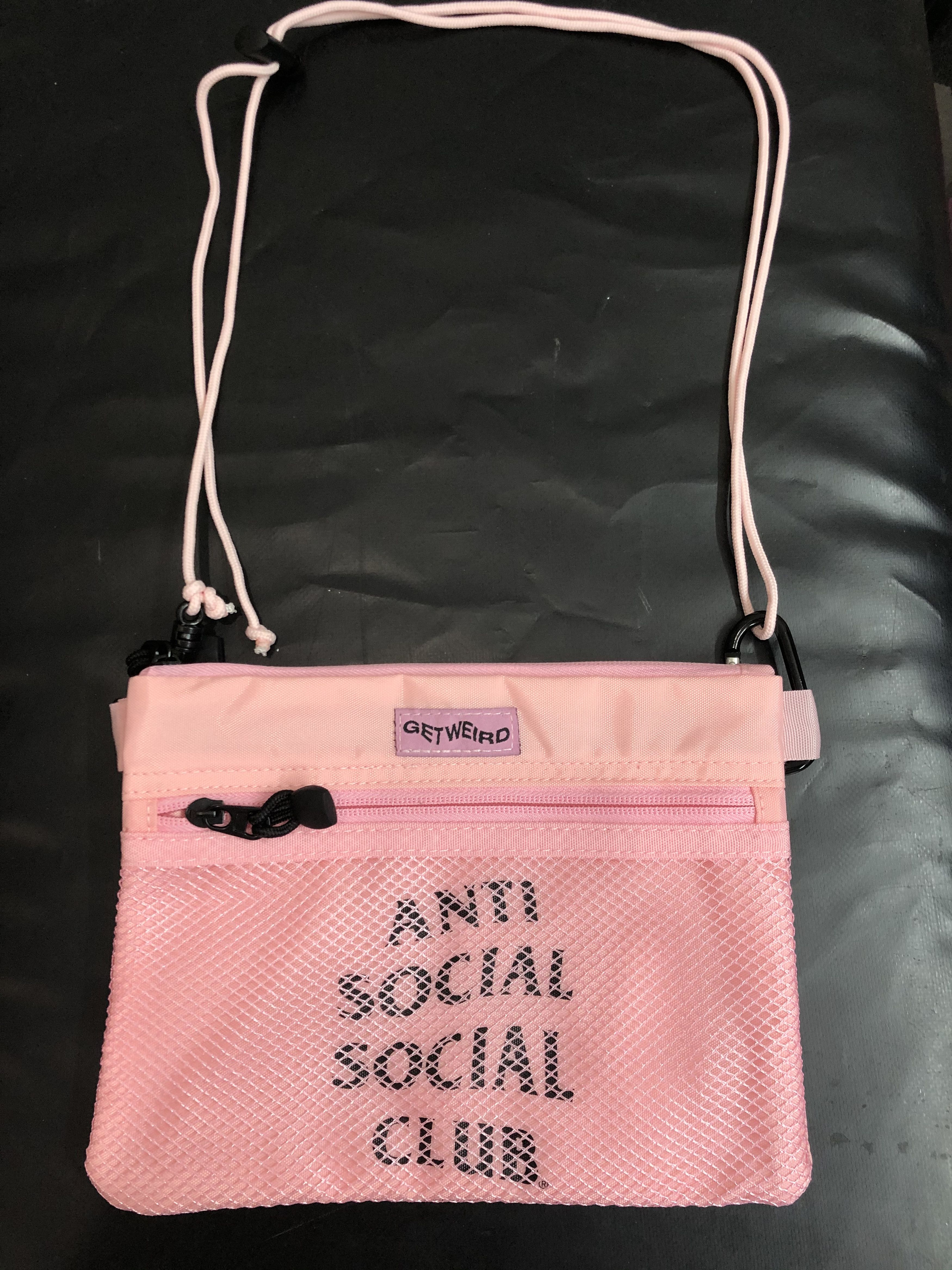 Anti Social Social Club DS black ASSC My Bad Pink bag Supreme Bape Kith Offwhite Size ONE SIZE - 3 Thumbnail