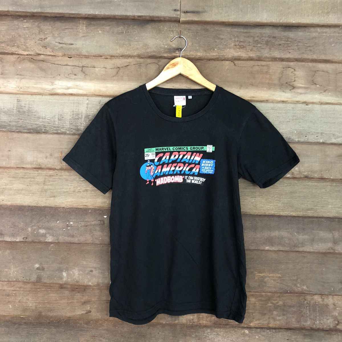 Marvel Comics Captain America cartoon Marvel vintage Black Tshirt #3302 Size US M / EU 48-50 / 2 - 1 Thumbnail