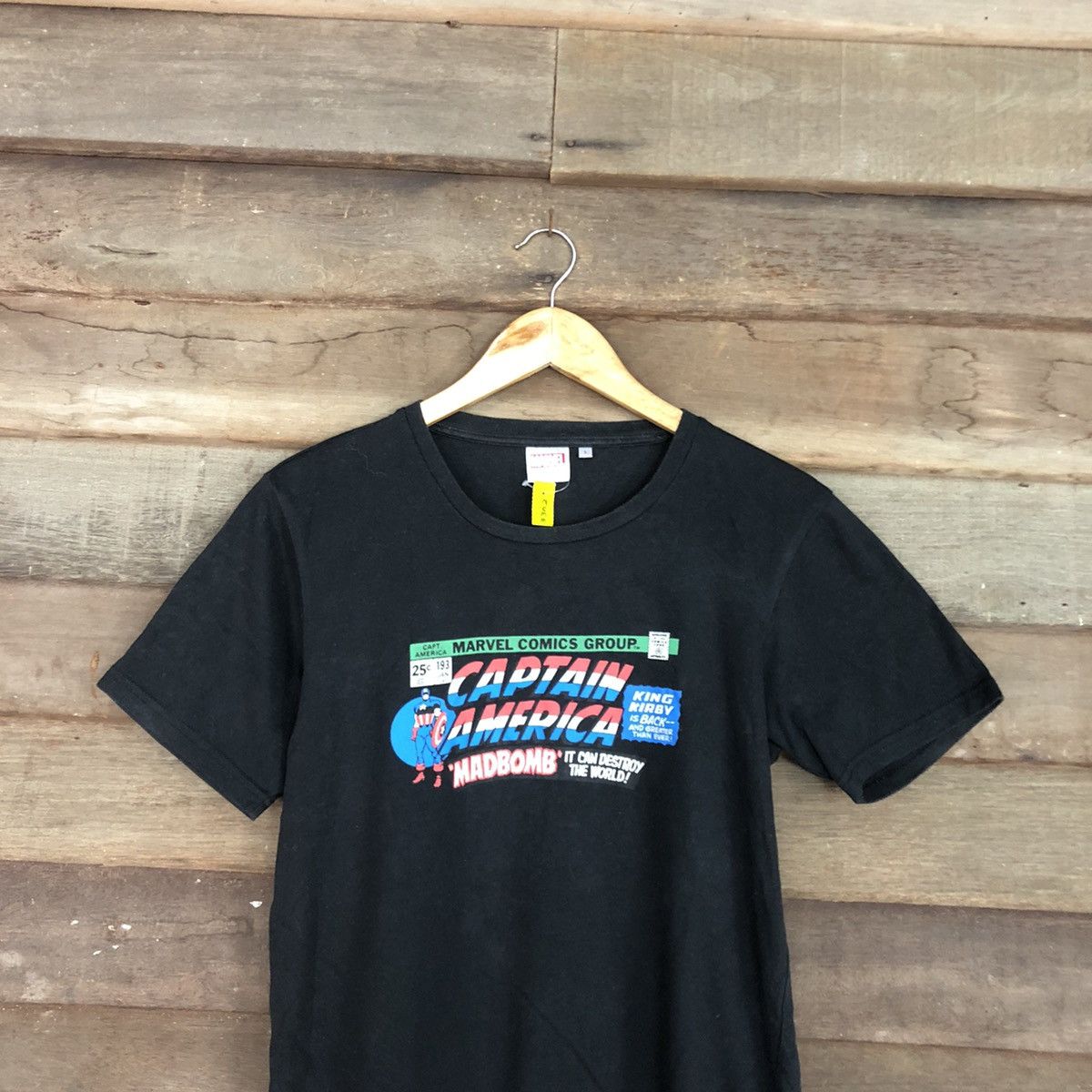 Marvel Comics Captain America cartoon Marvel vintage Black Tshirt #3302 Size US M / EU 48-50 / 2 - 2 Thumbnail
